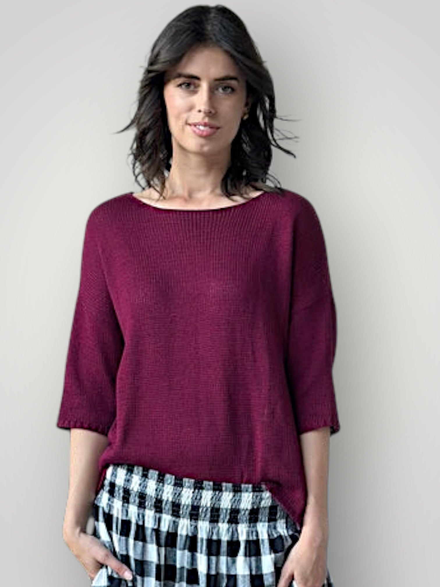 alex knit-merlot cotton Apparel