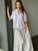 lulu skirt - pewter linen Apparel
