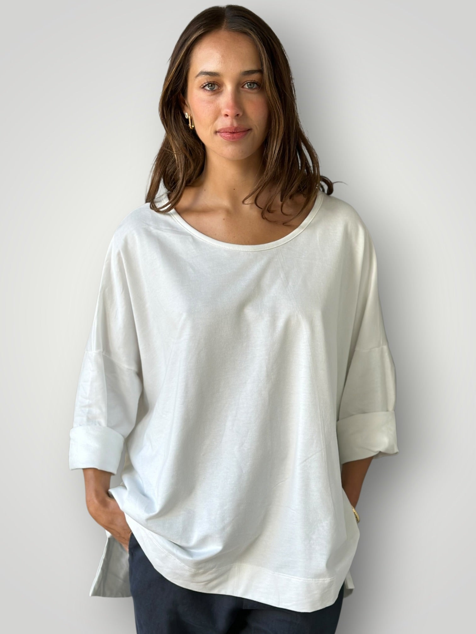 hunter top - warm white knit Apparel