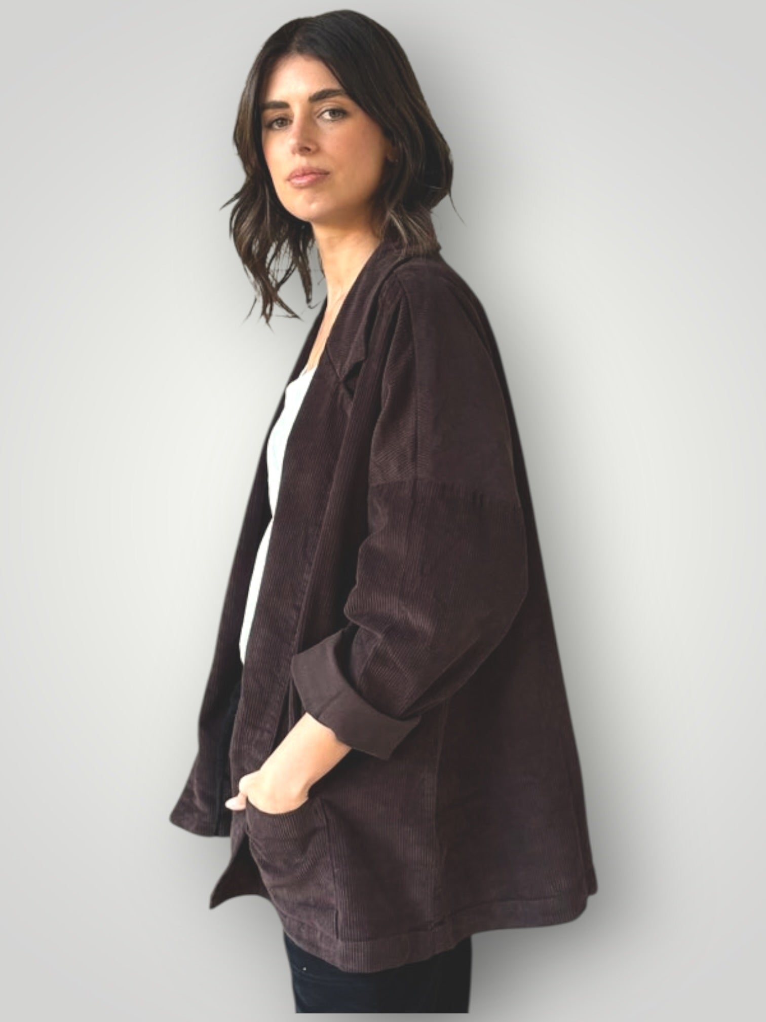 albert jacket-chocolate cord Shirts