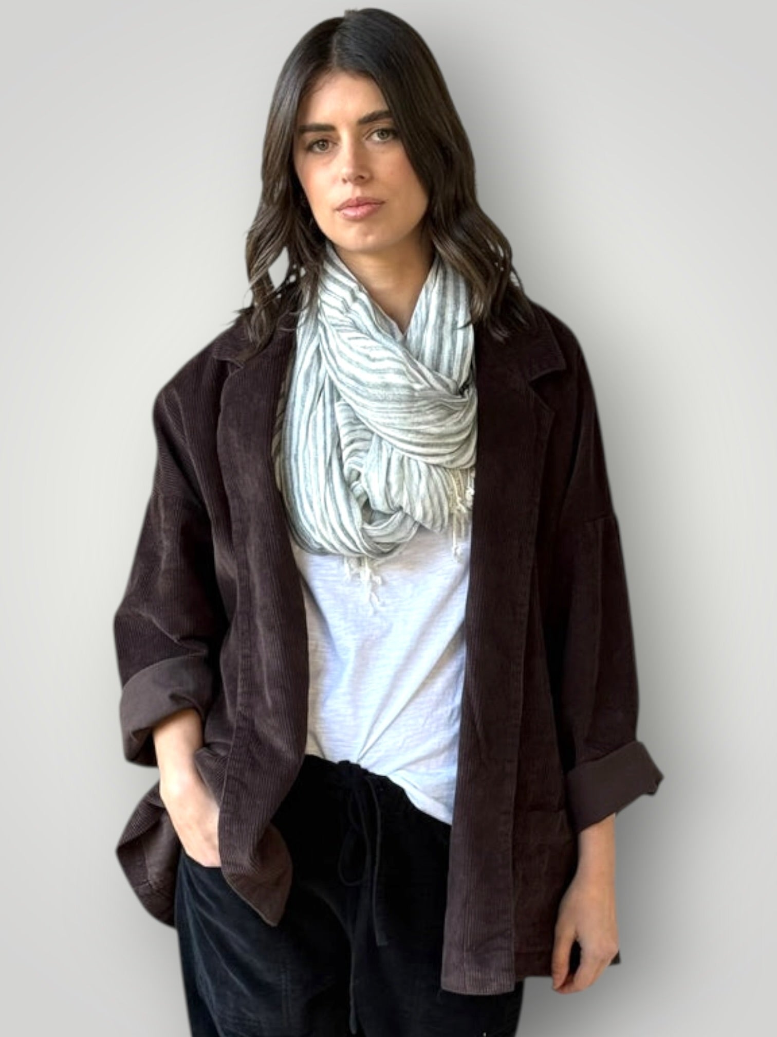 albert jacket-chocolate cord Shirts