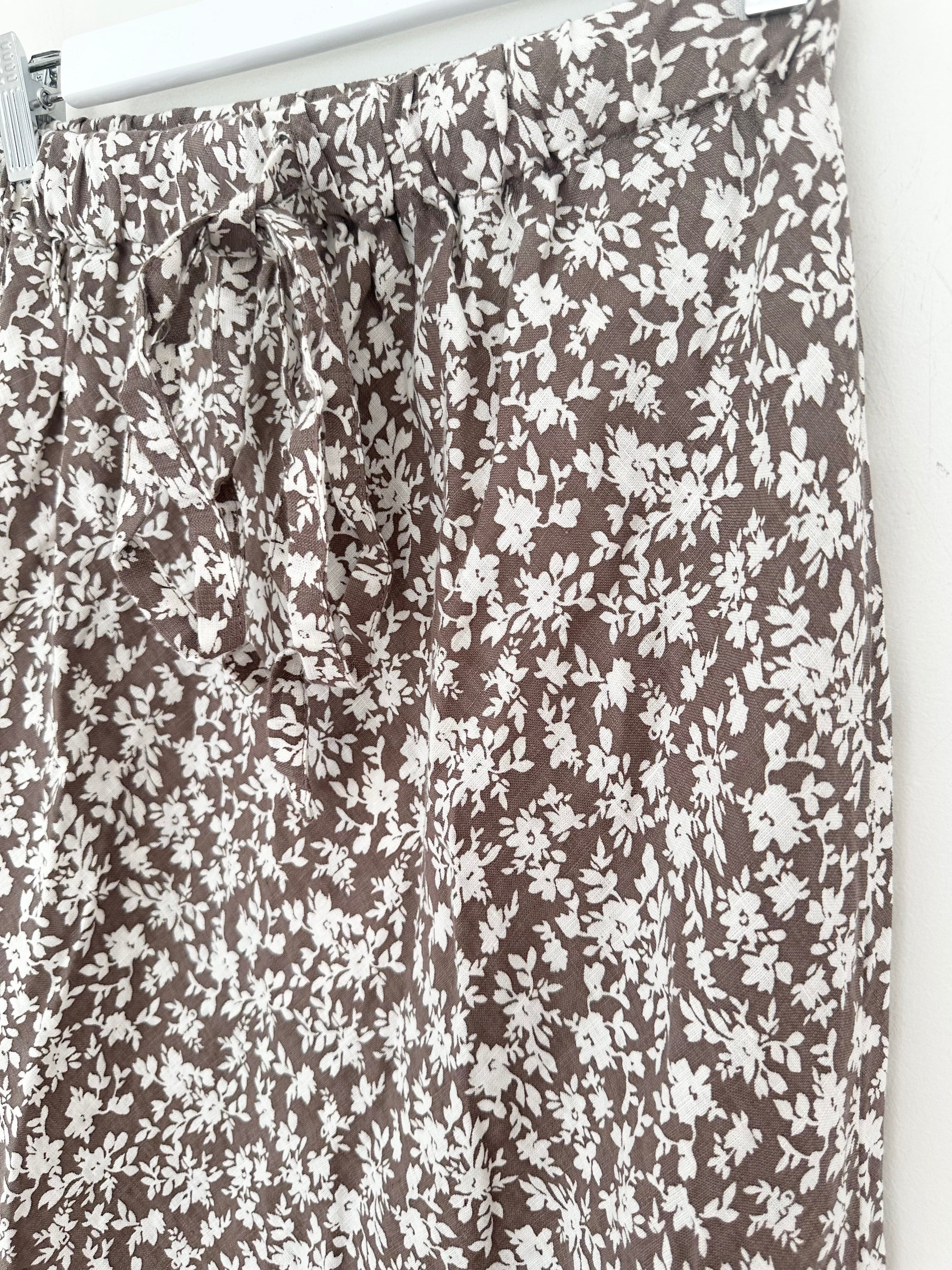 anthea skirt - soil floral linen Apparel