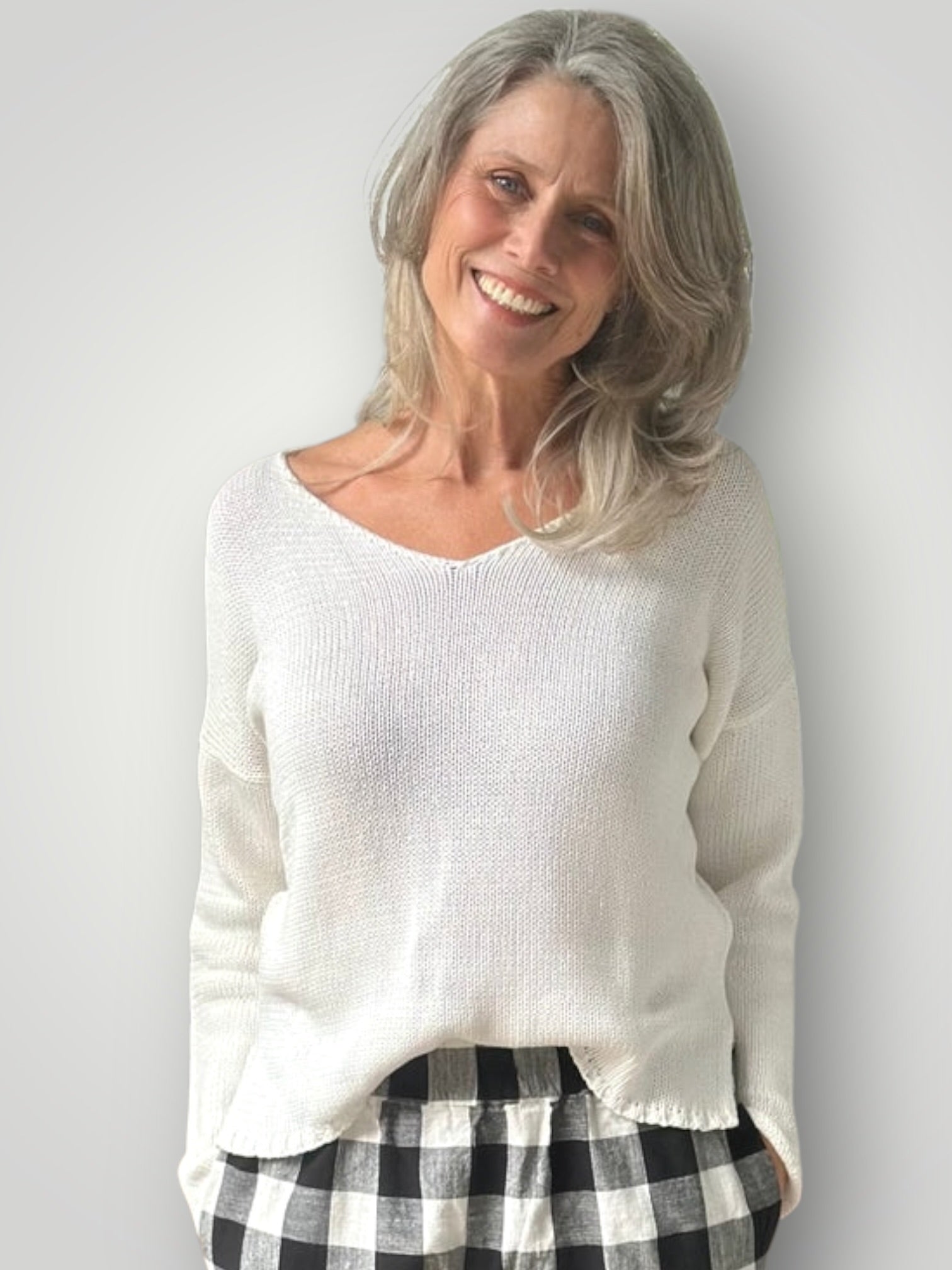 jamie cotton knit - warm white Apparel