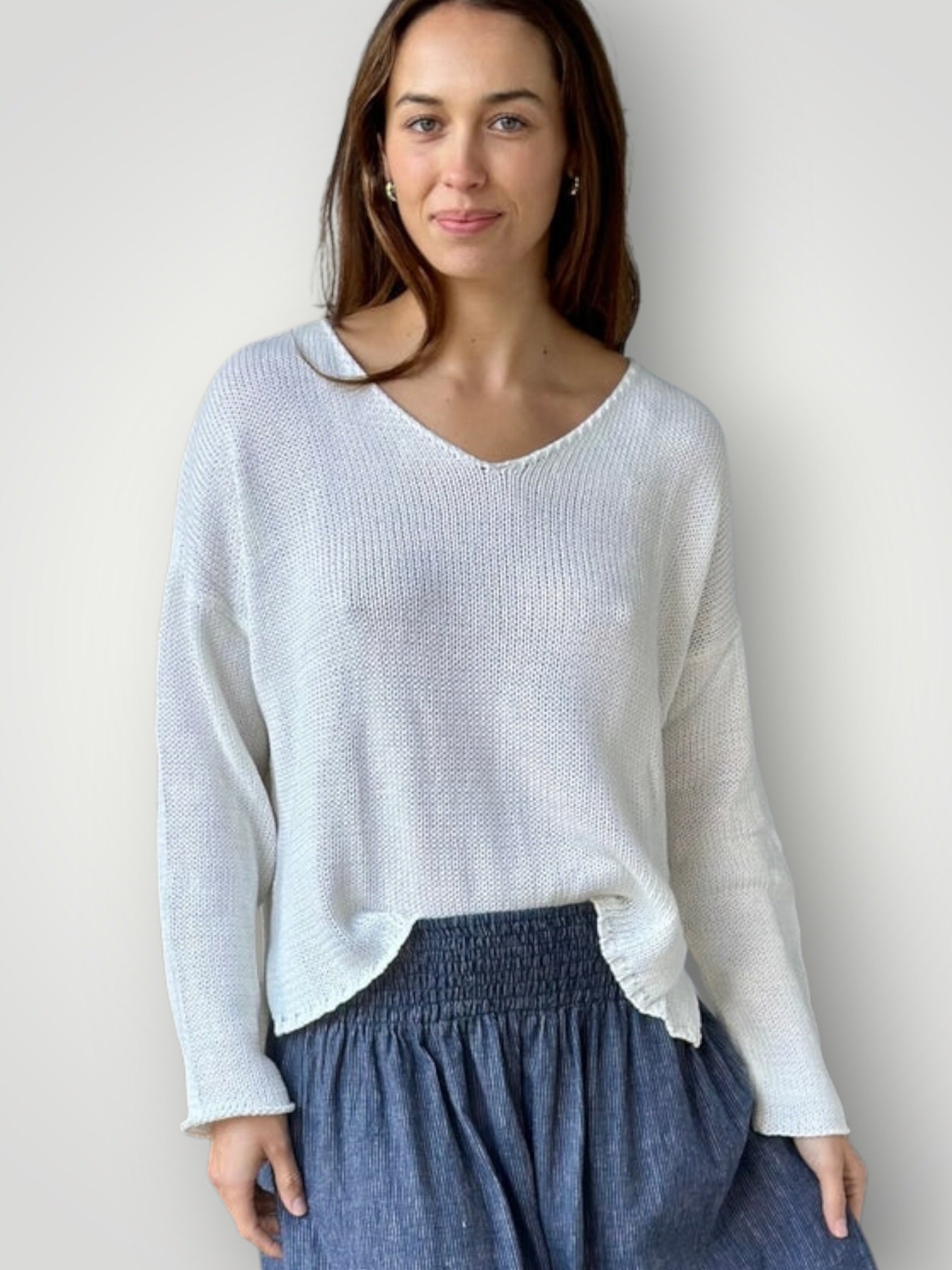 jamie cotton knit - warm white Apparel