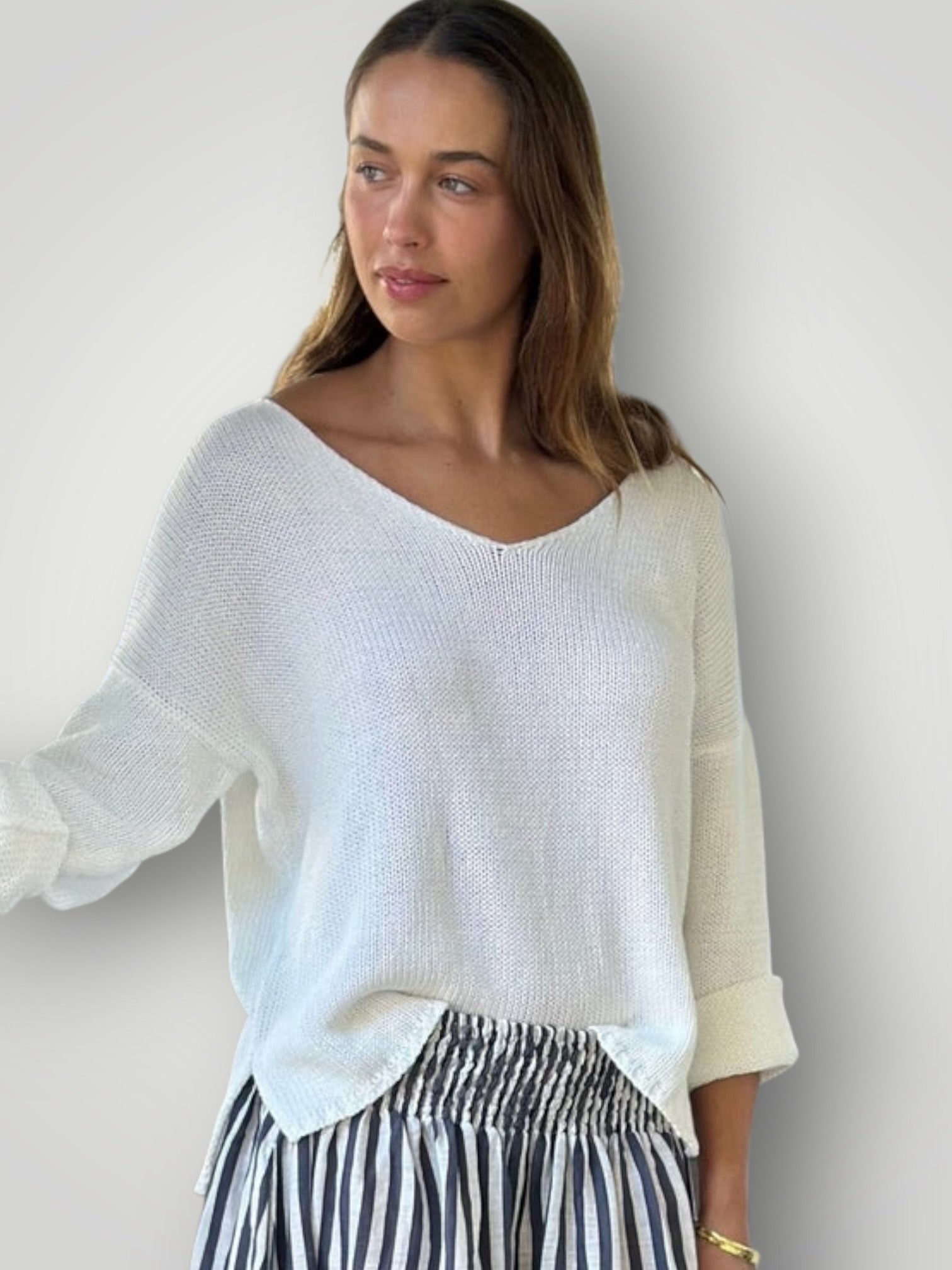 jamie cotton knit - warm white Apparel