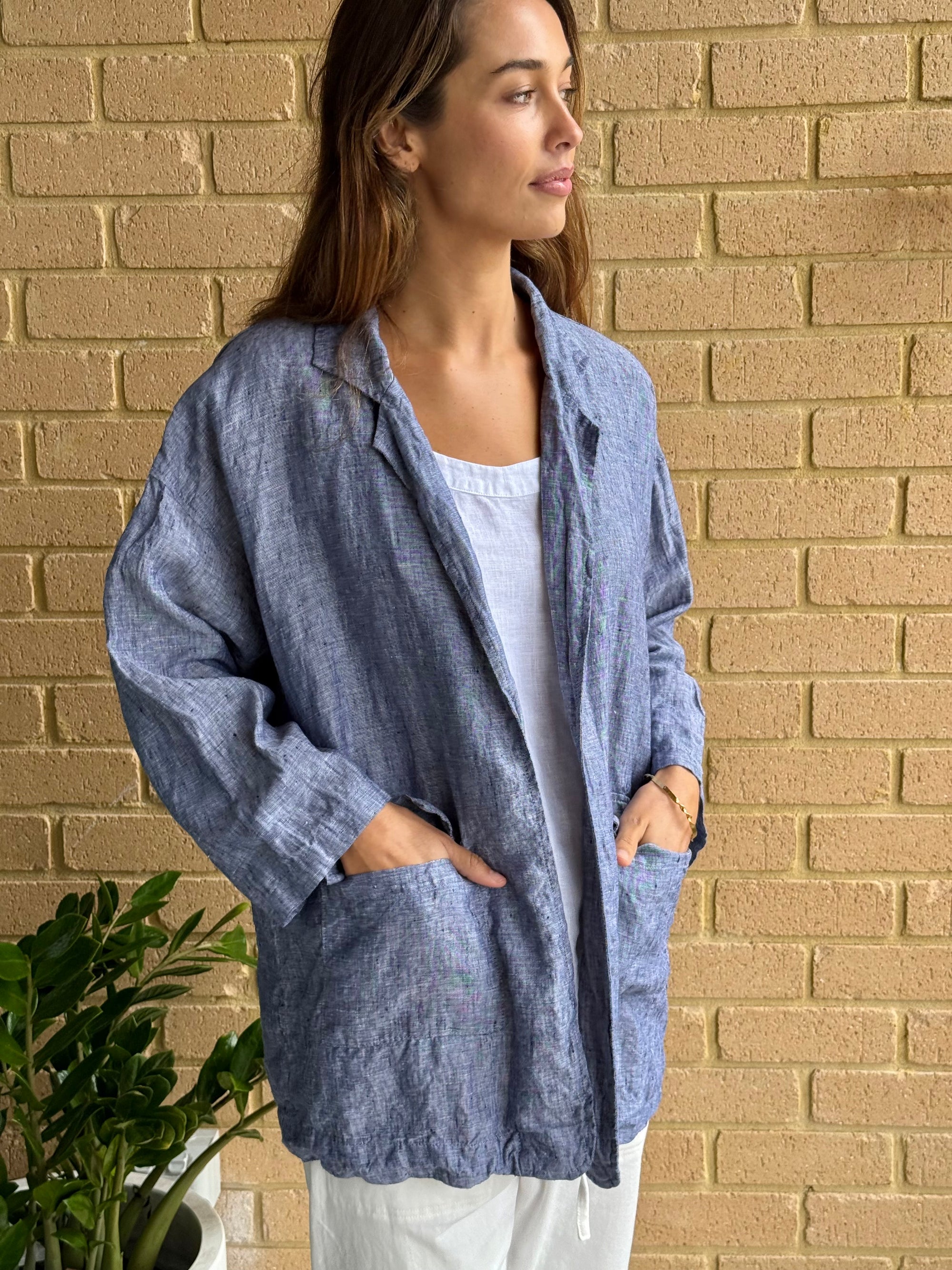 eden blazer - chambrey linen Shirts
