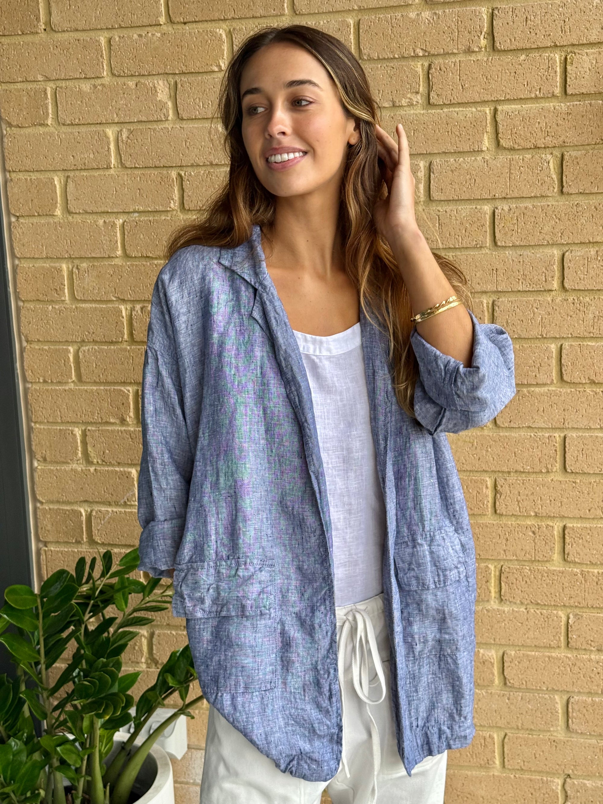 eden blazer - chambrey linen Shirts