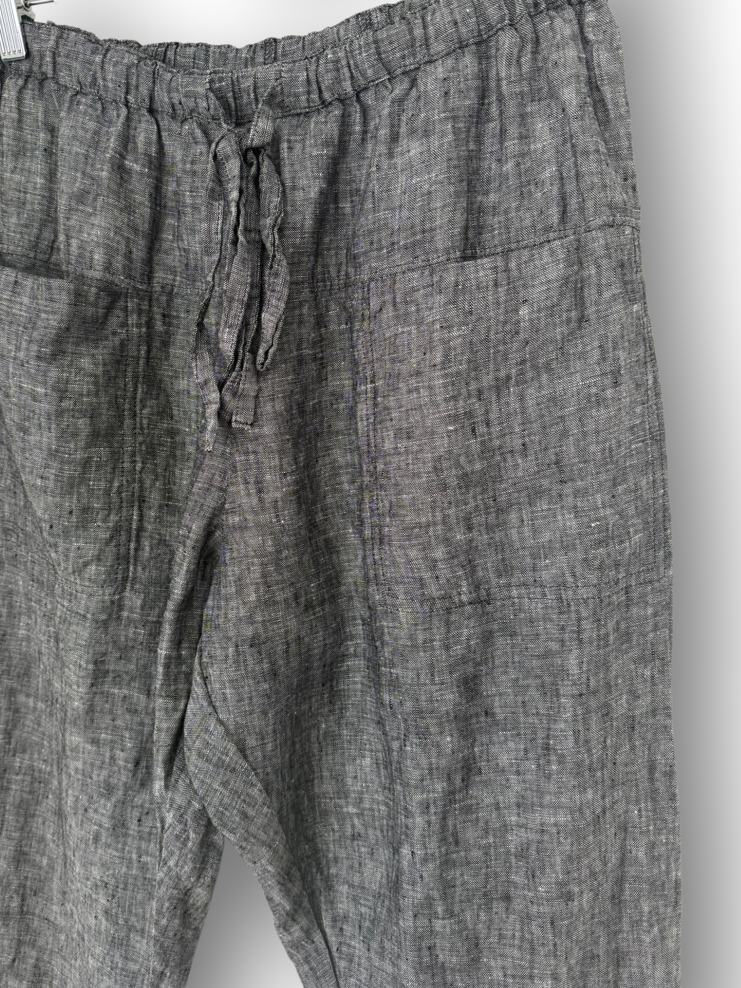 darcy pants - charcoal chambrey linen
