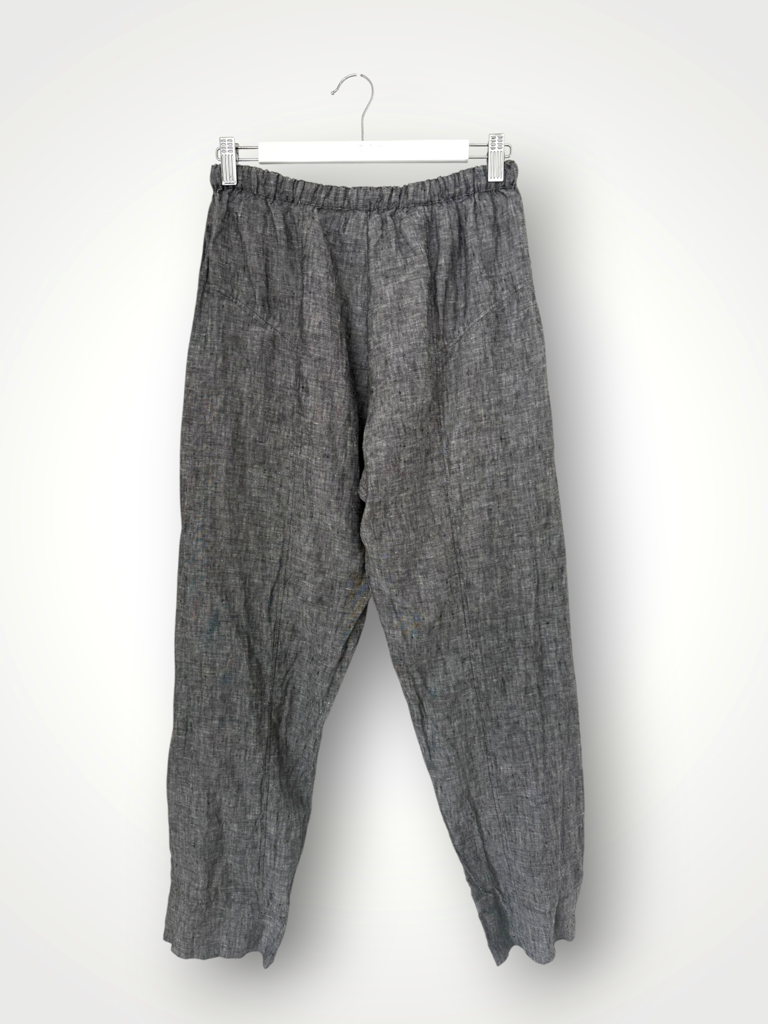 darcy pants - charcoal chambrey linen