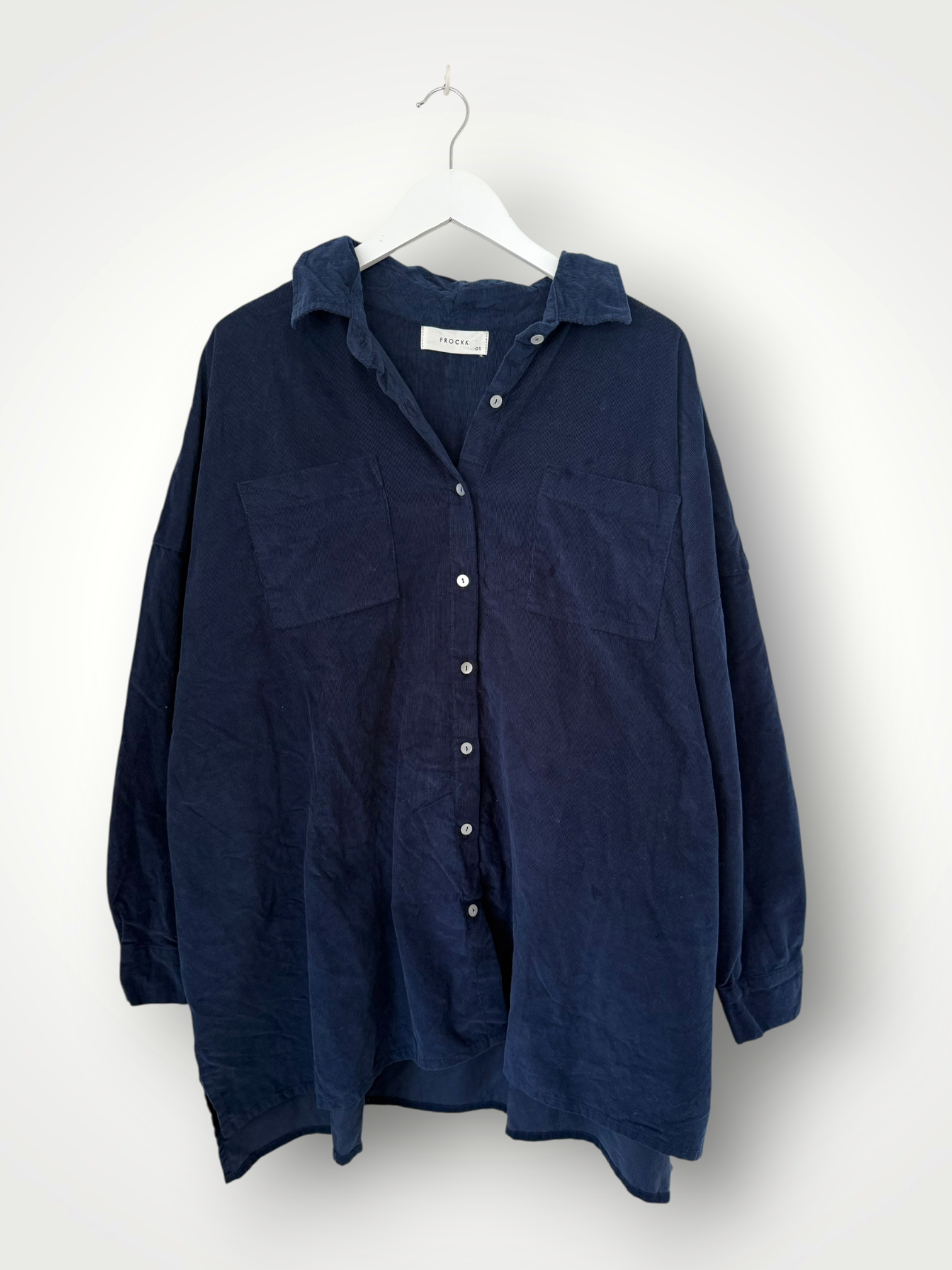 aiden oversized shirt -navy cord