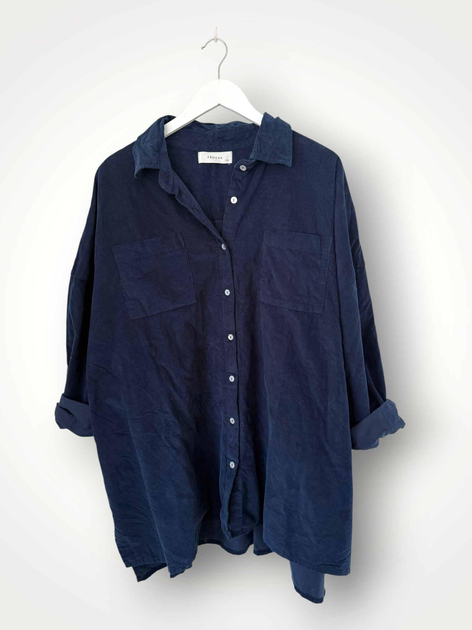 aiden oversized shirt -navy cord