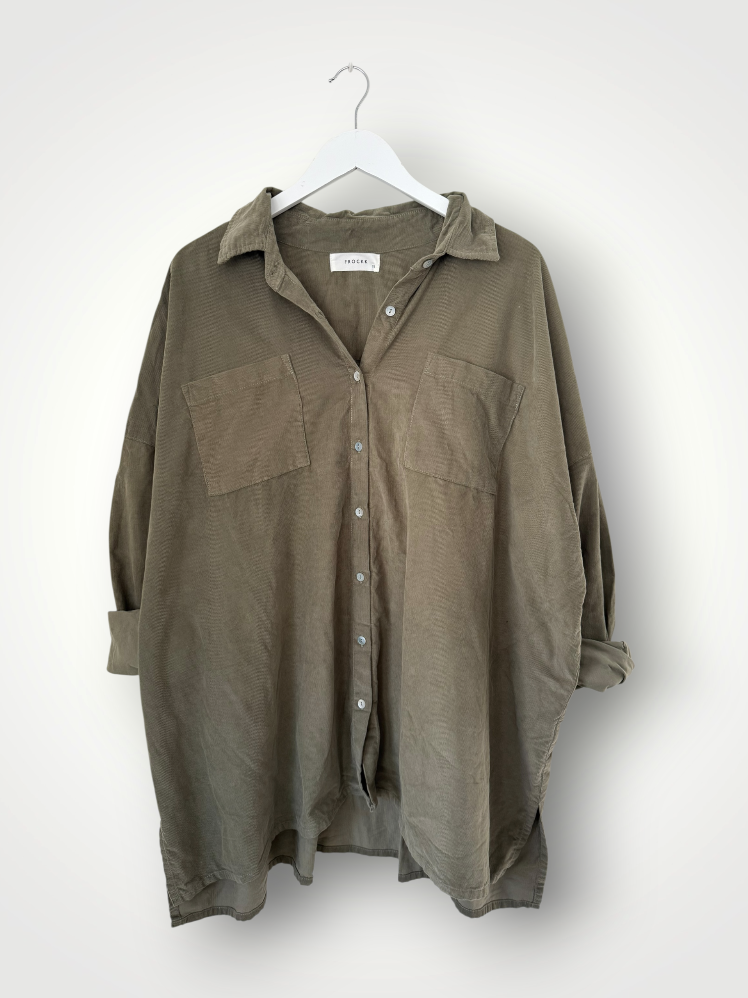 aiden oversized shirt -chive cord