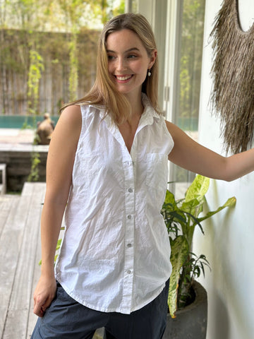tanice top - white cotton Apparel