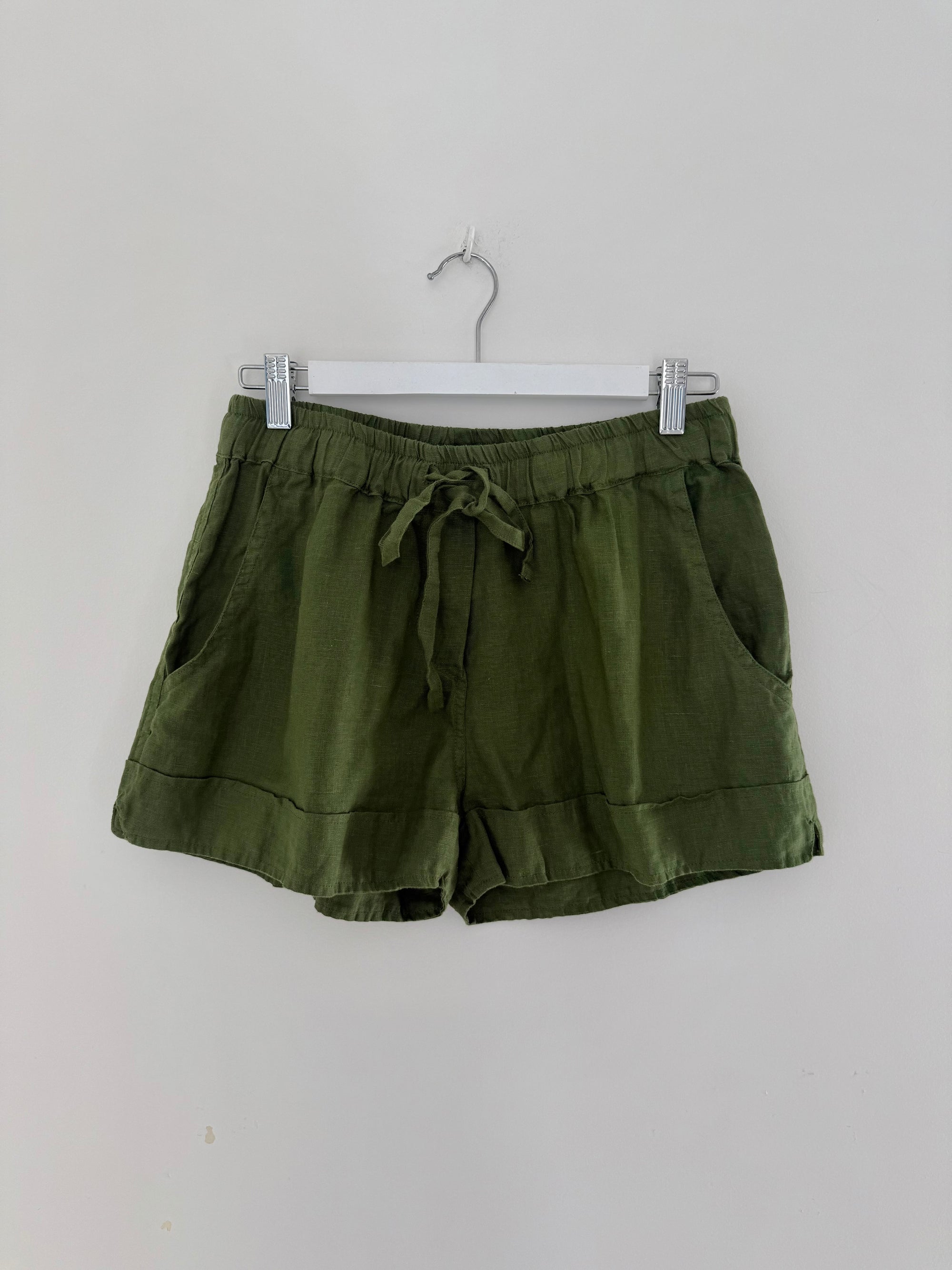 piper short - moss linen