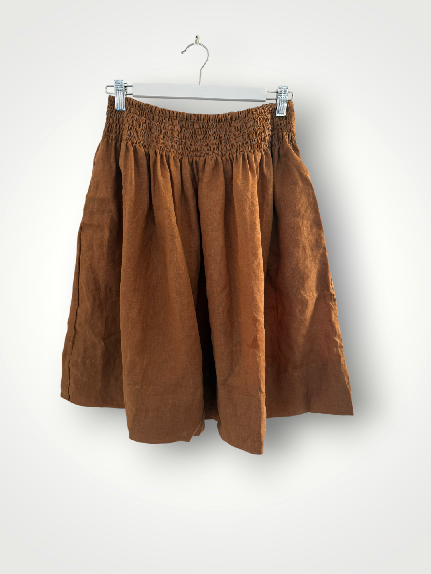 zoe skirt - caramel linen Apparel