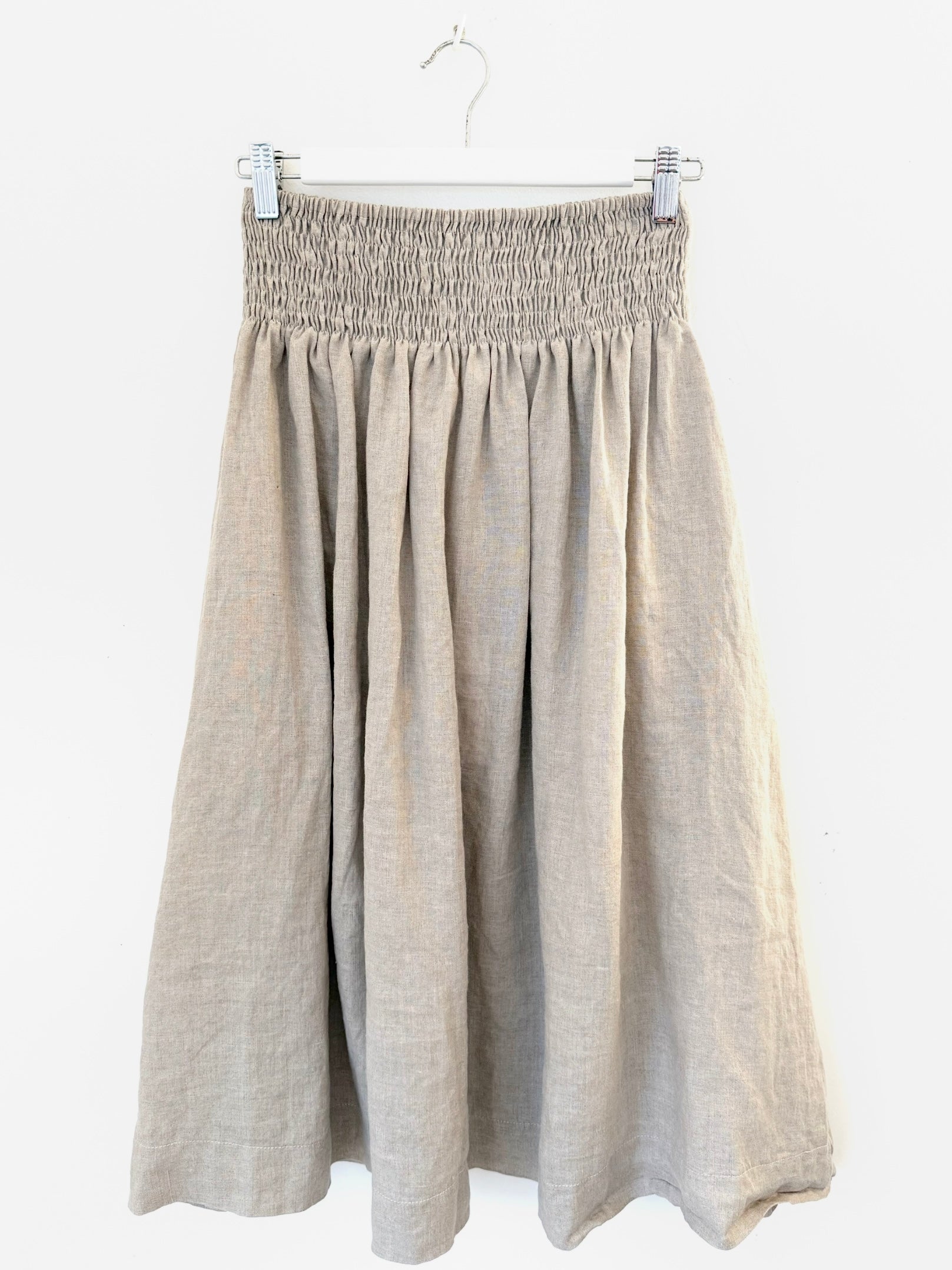 lola skirt - natural linen Apparel