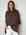 avril top - chocolate spot linen Apparel