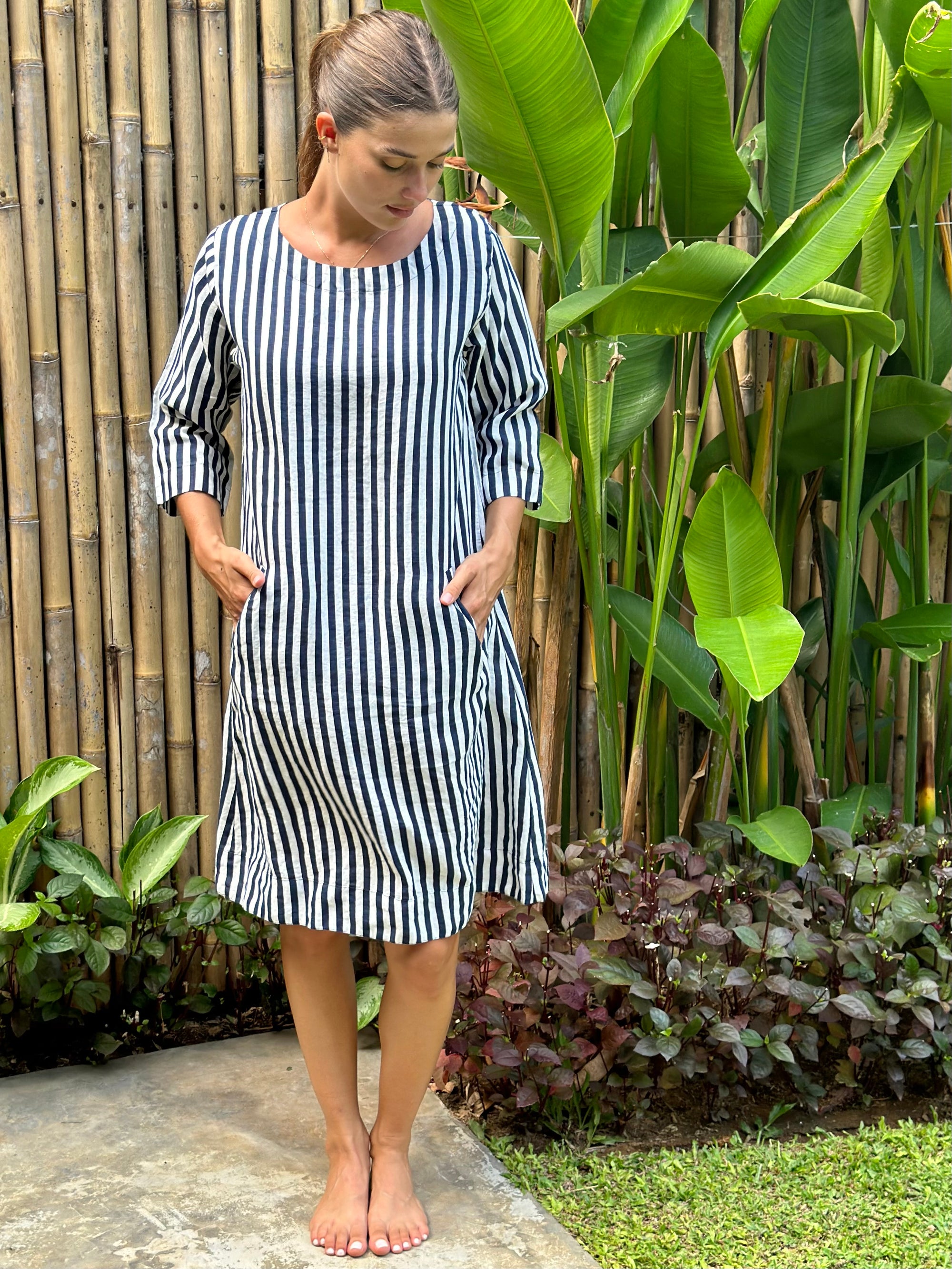 zara dress - blue dusk stripe Apparel