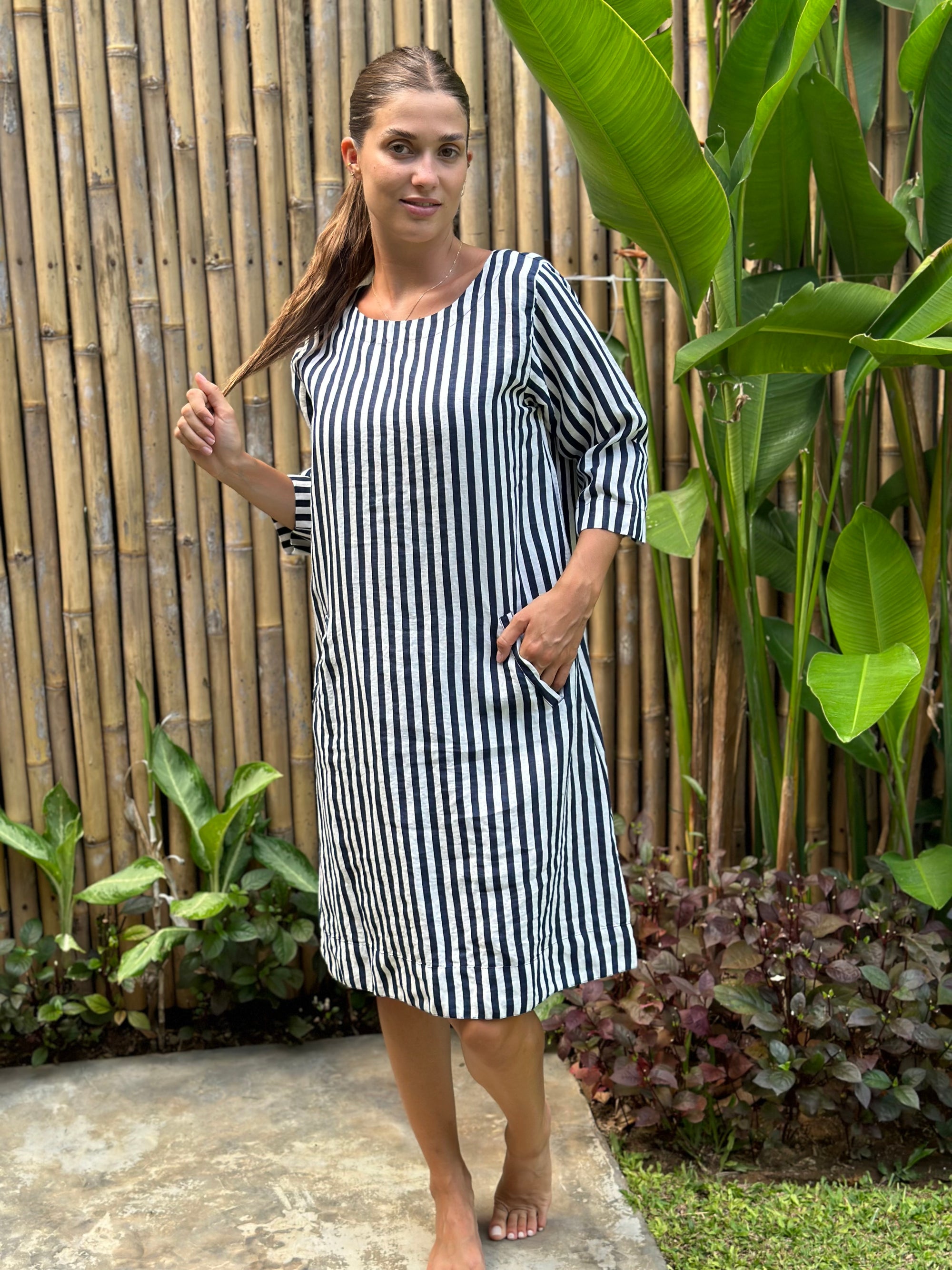 zara dress - blue dusk stripe Apparel