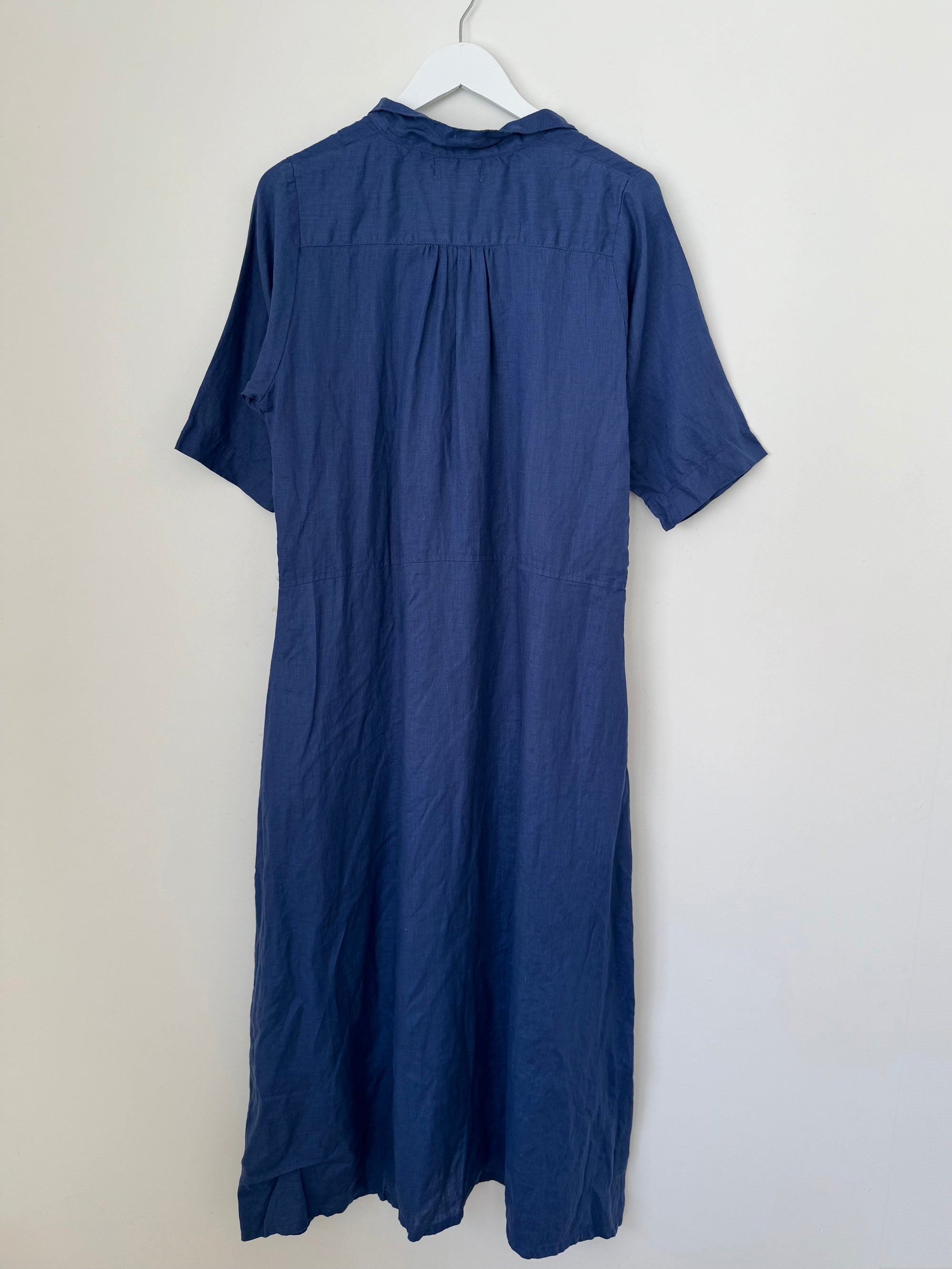 bridget dress - blue dusk linen Apparel