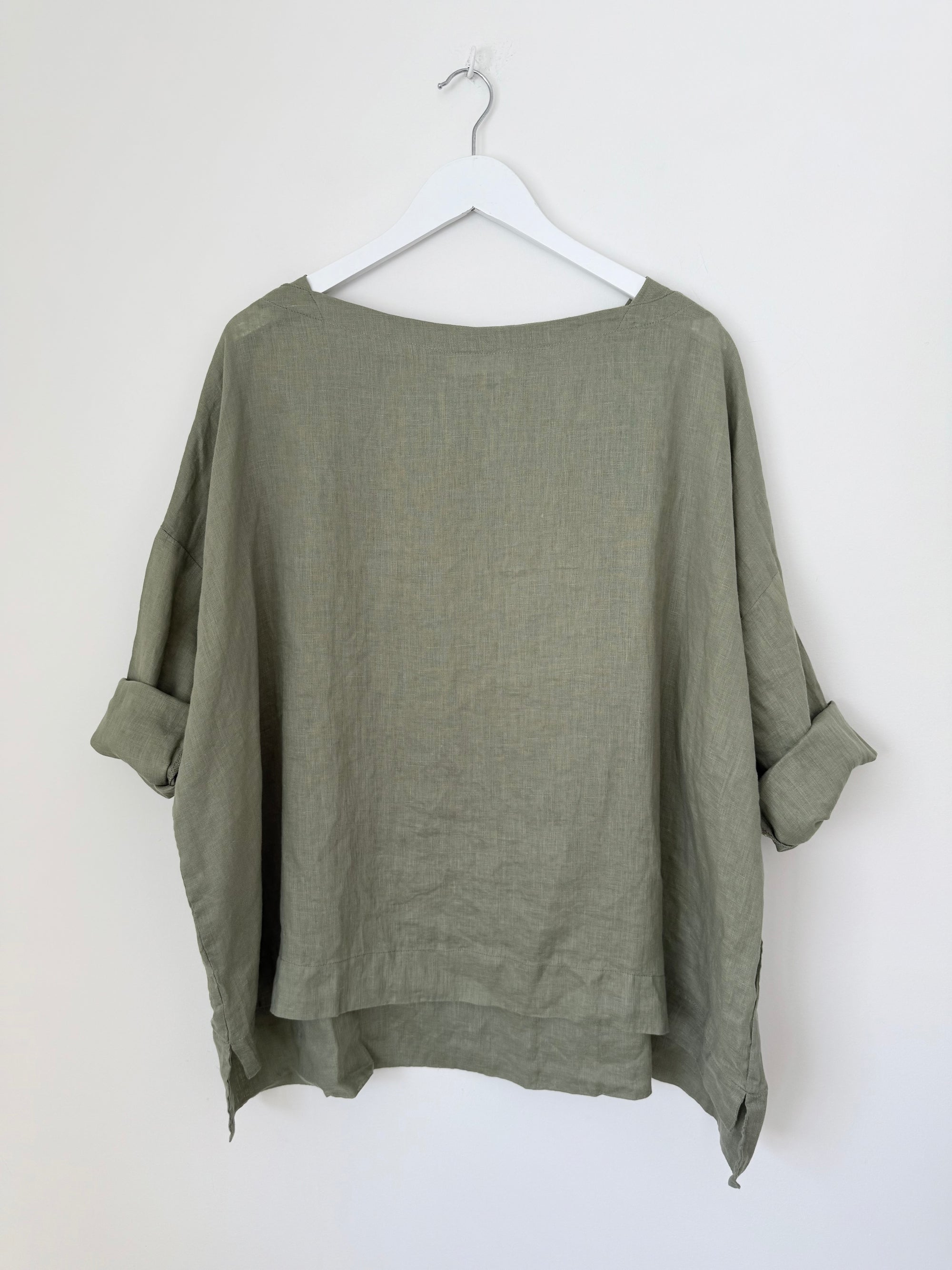 avril top- sage linen Apparel