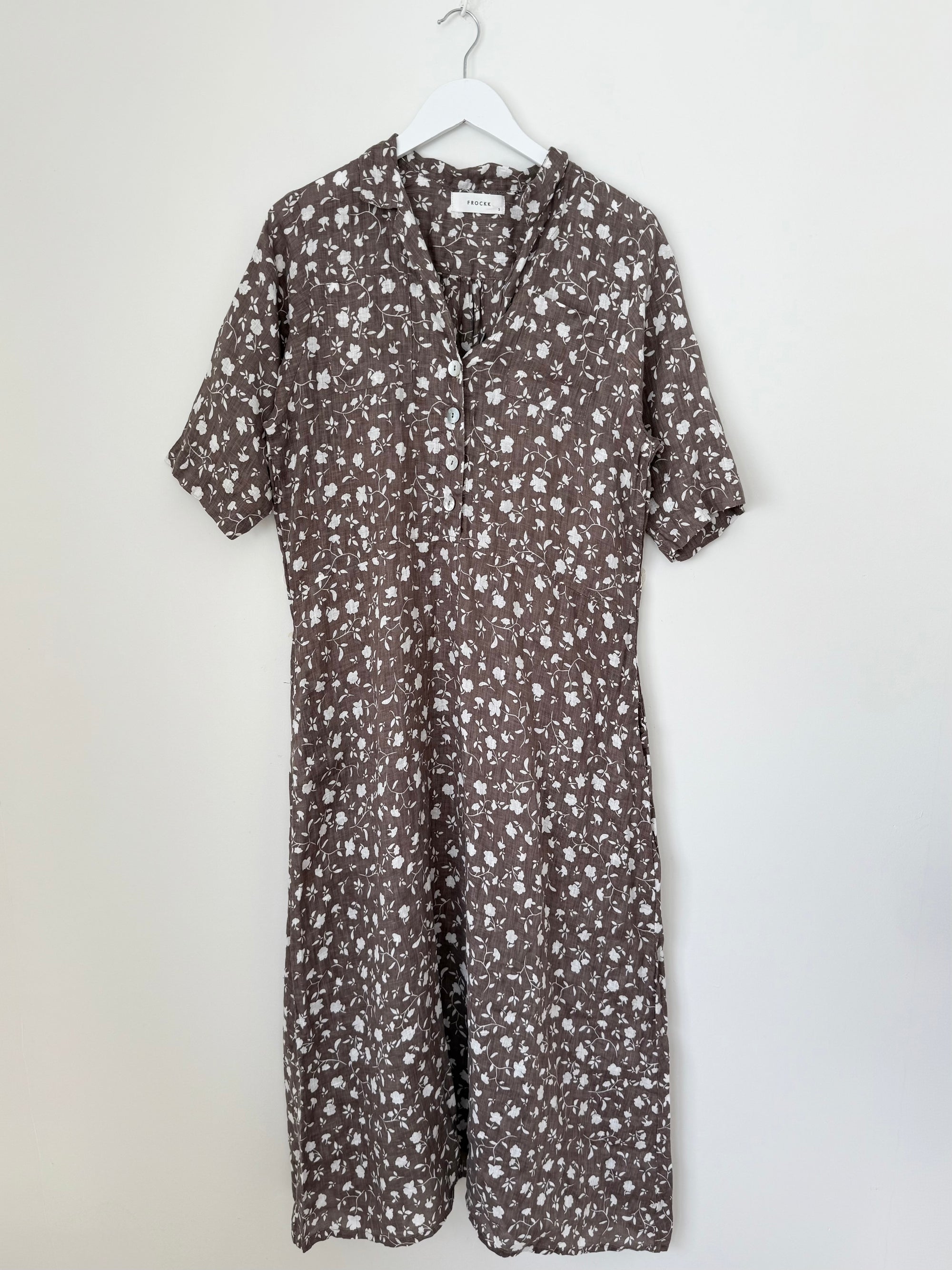 bridget dress - soil floral linen Apparel