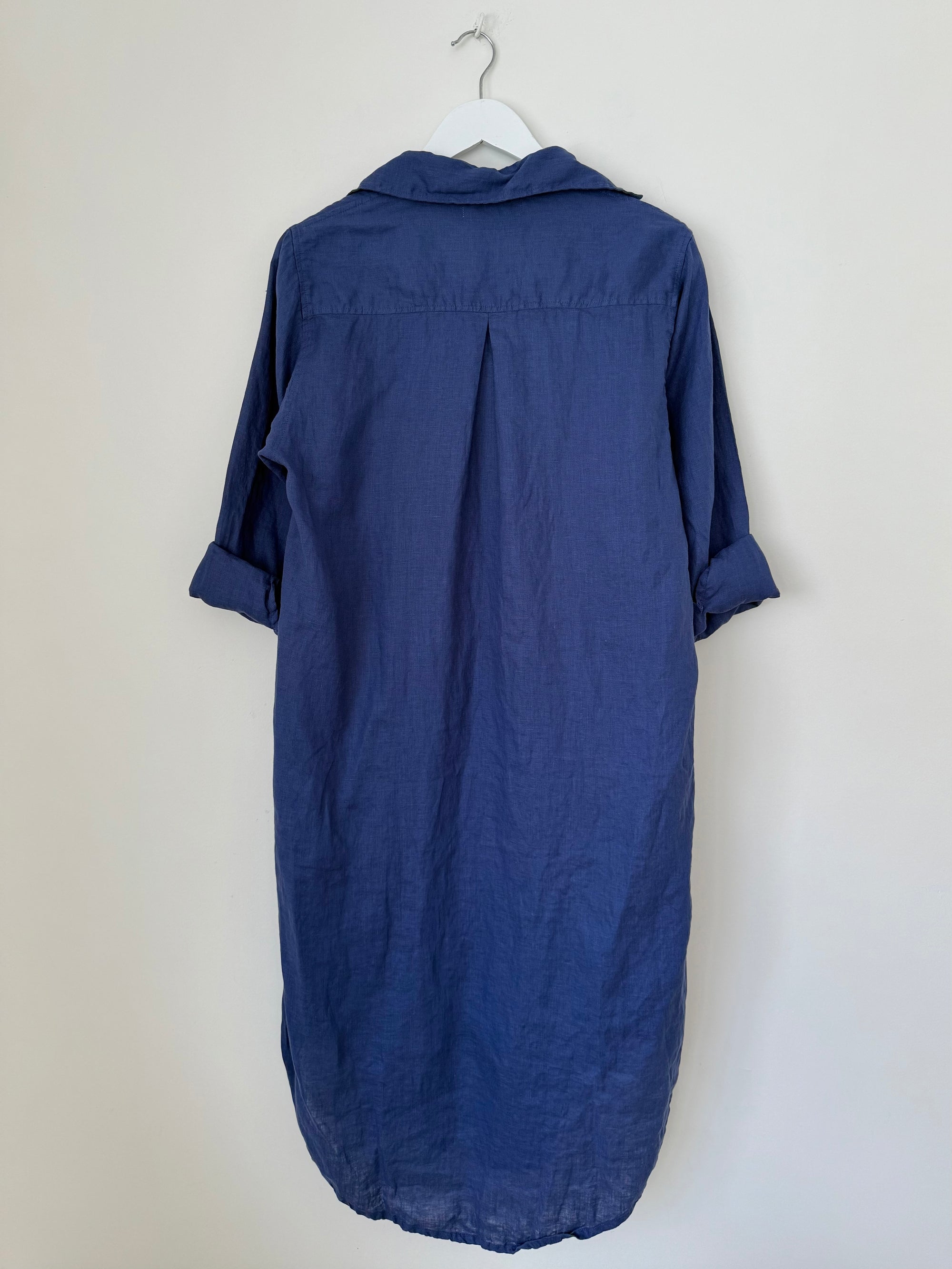 elena shirtdress - blue dusk linen Apparel