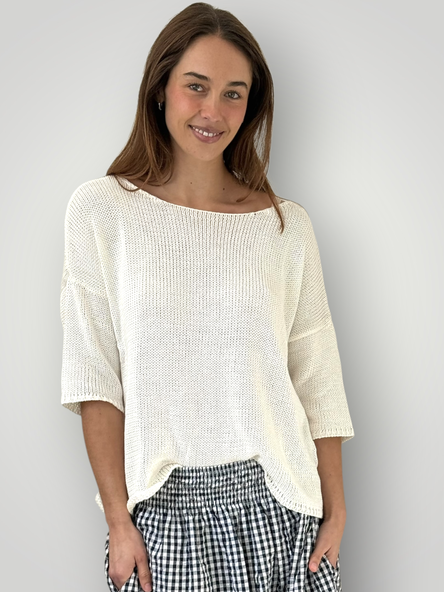 alex knit - warm white cotton Apparel