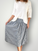 lola skirt-navy/white gingham cotton Apparel