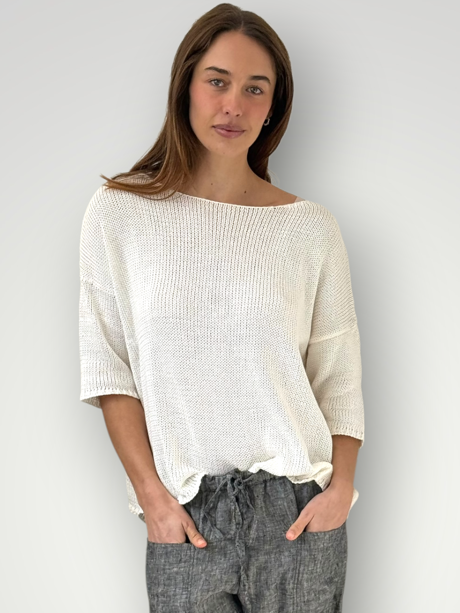 alex knit - warm white cotton Apparel