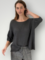 alex top - slate cotton knit Apparel