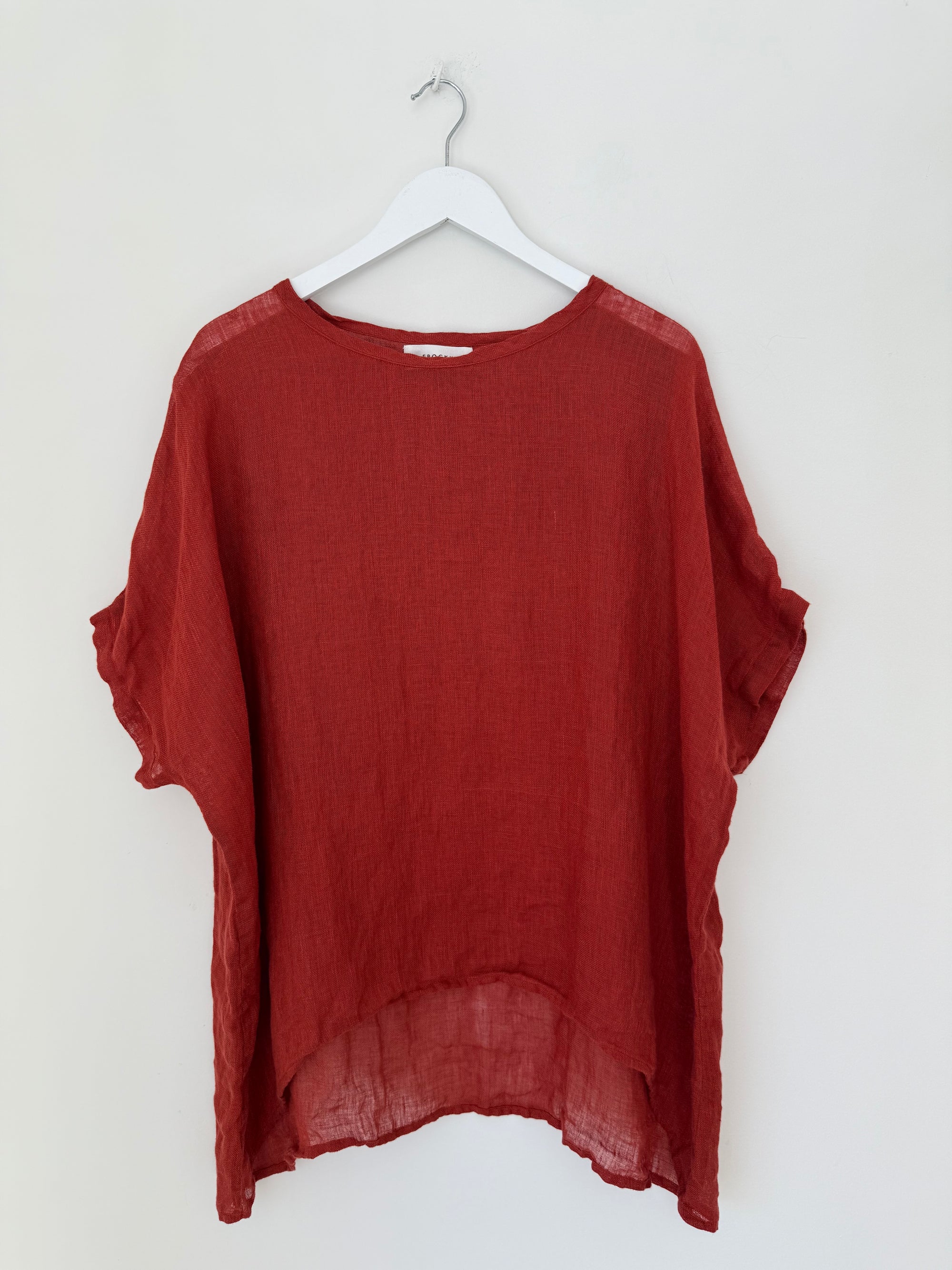 rachael top - paprika linen Apparel