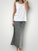 anthea skirt - charcoal chambrey linen Apparel