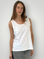 romy tank - white cotton Apparel