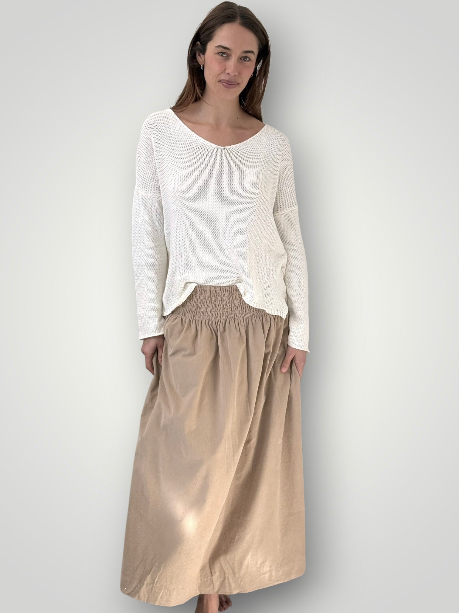 lulu skirt - sand cord Apparel