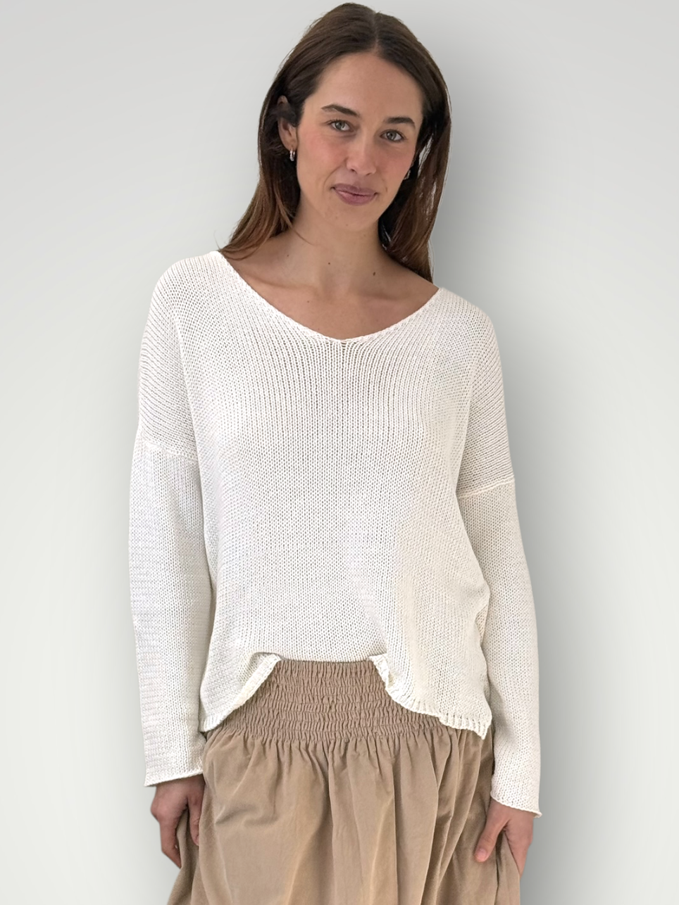jamie cotton knit - warm white Apparel