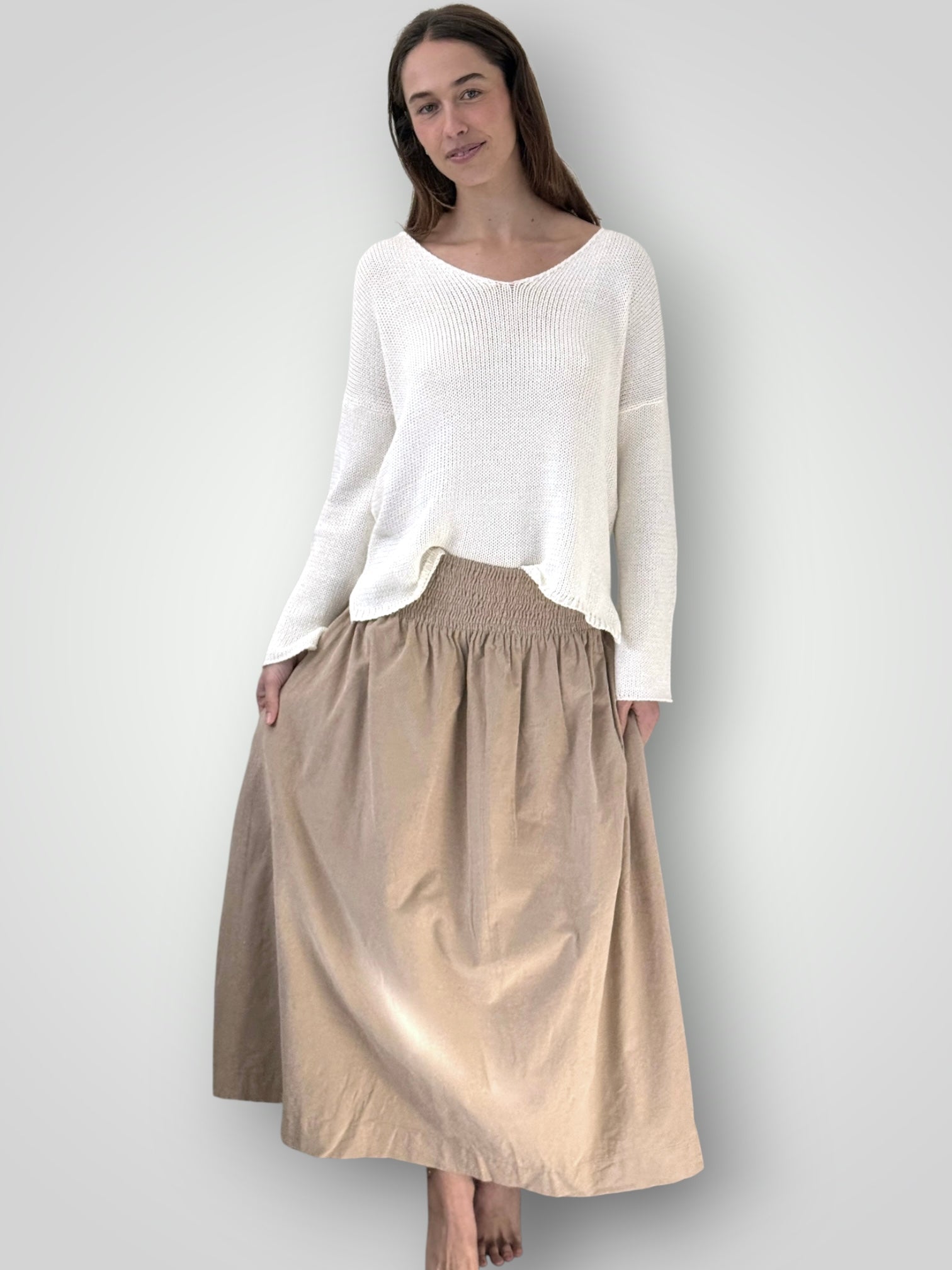 lulu skirt - sand cord Apparel
