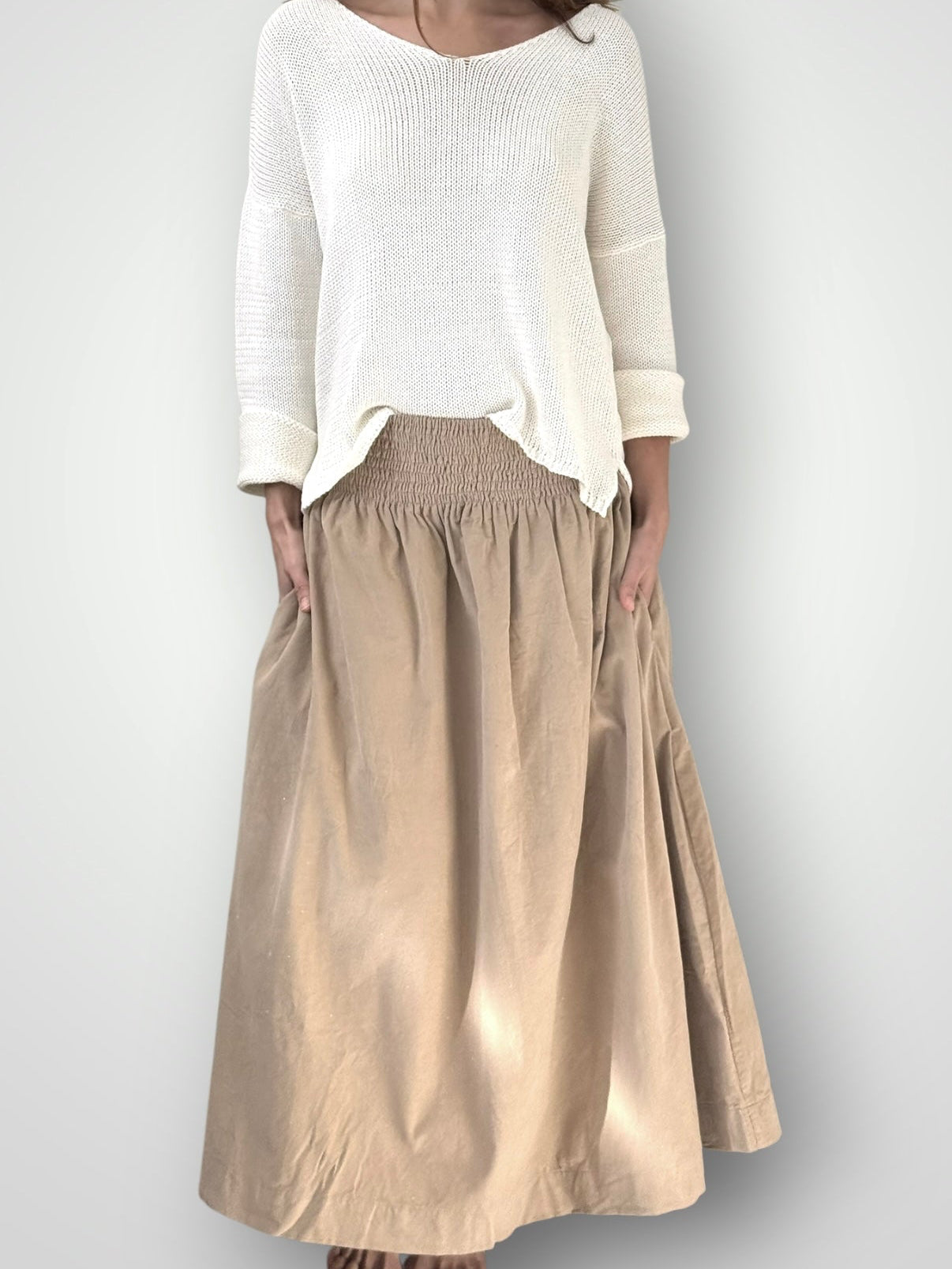 lulu skirt - sand cord Apparel
