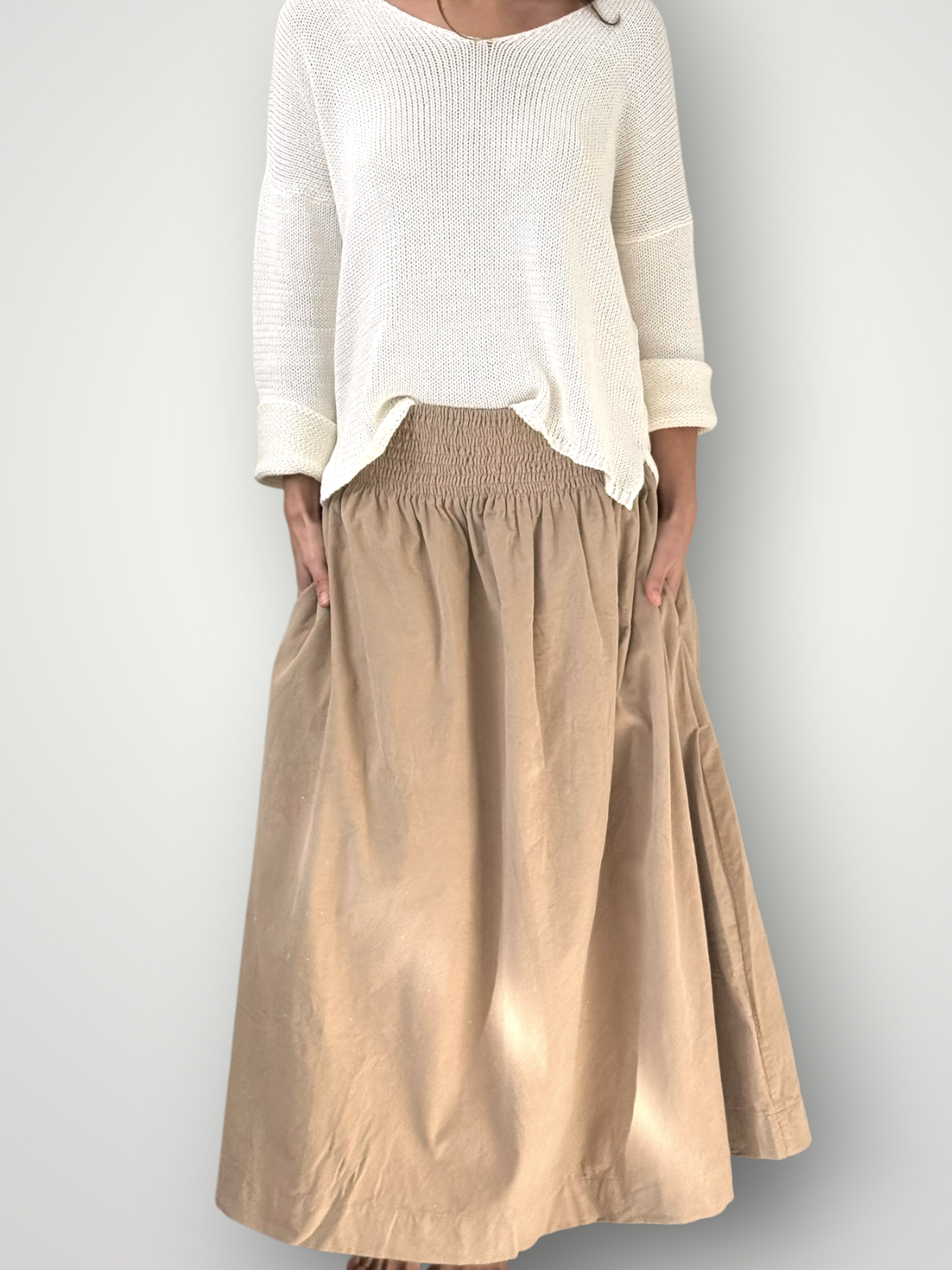 lulu skirt - sand cord Apparel