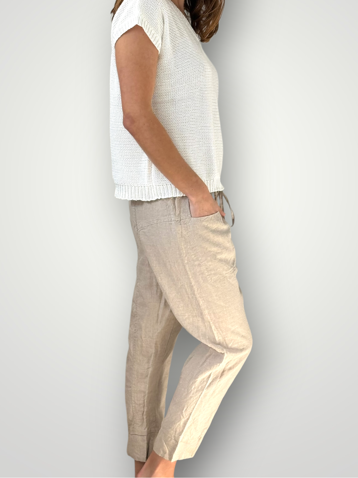 darcy pants - natural linen General