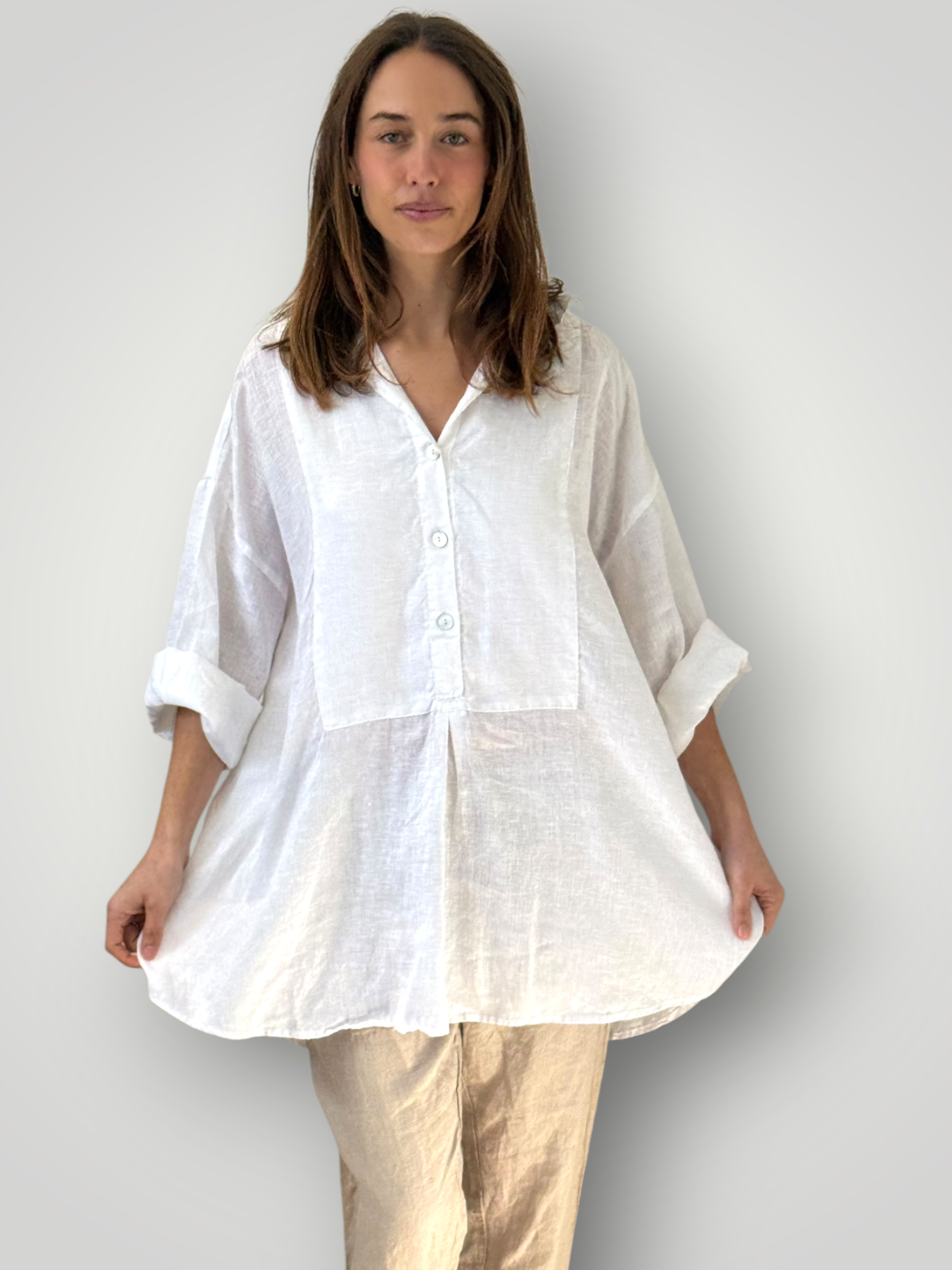 megan shirt-white linen (Copy) Apparel