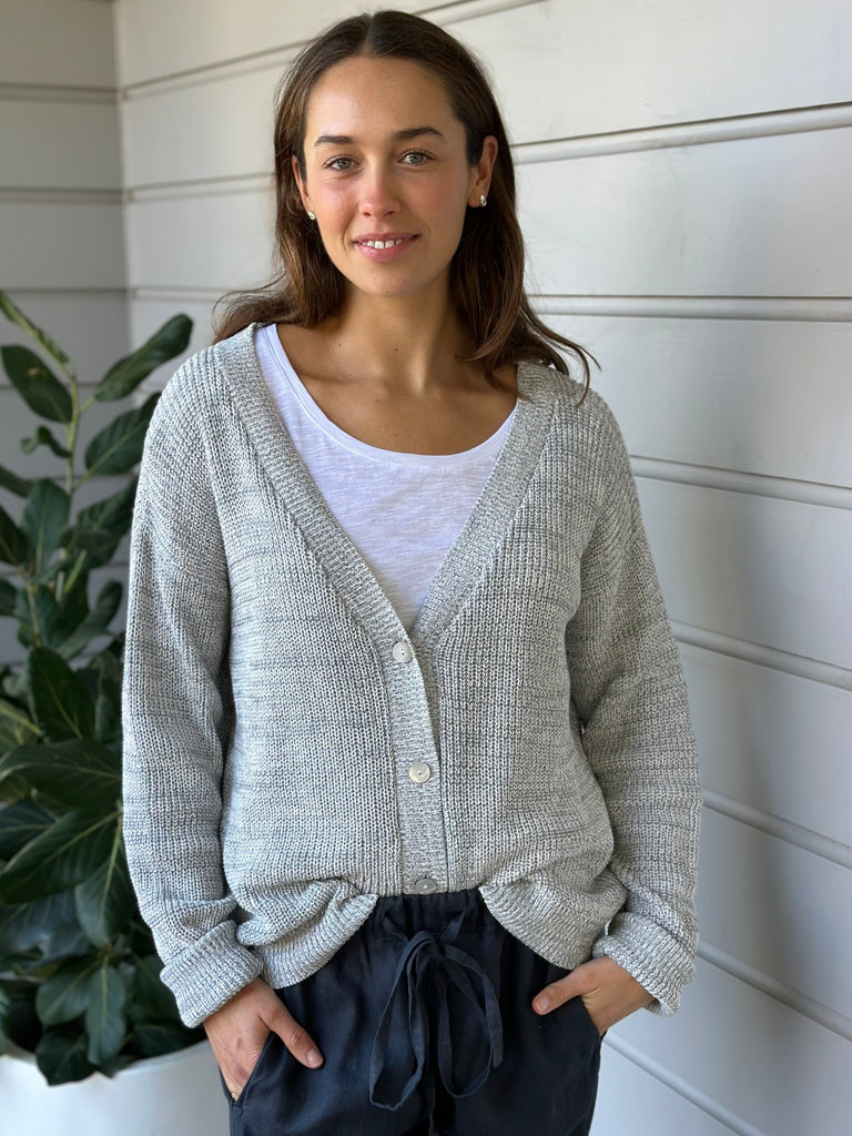 lucas cardi - grey/white mix cotton Apparel