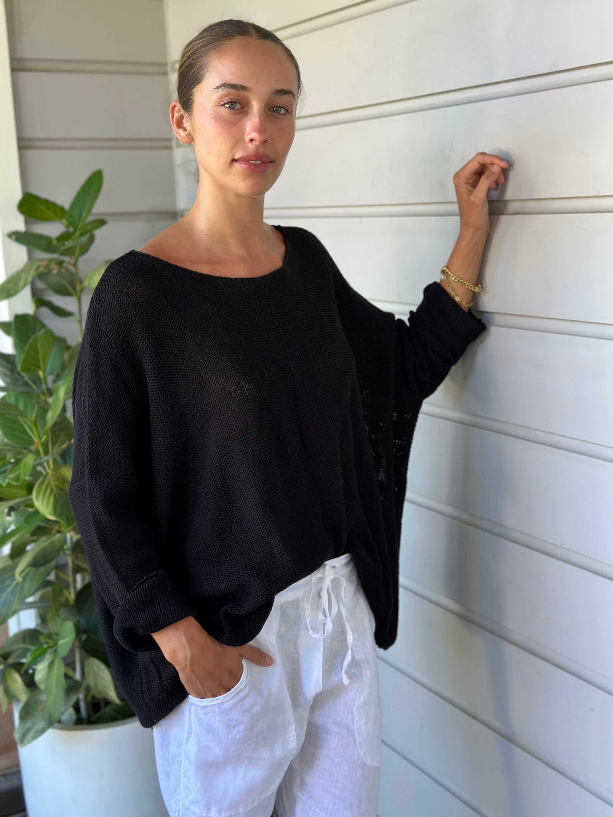 stella jersey - black cotton knit Apparel