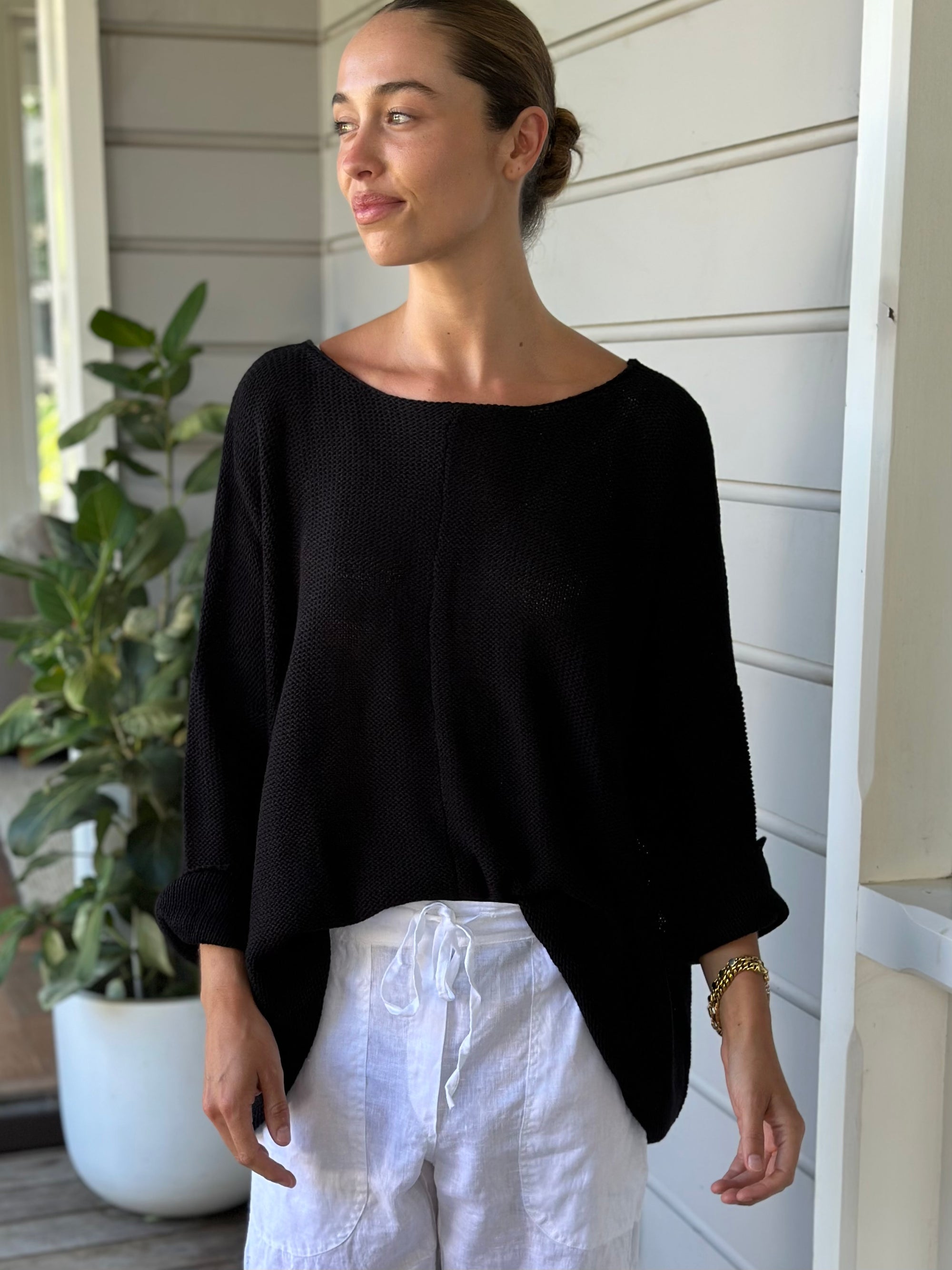 stella jersey - black cotton knit Apparel