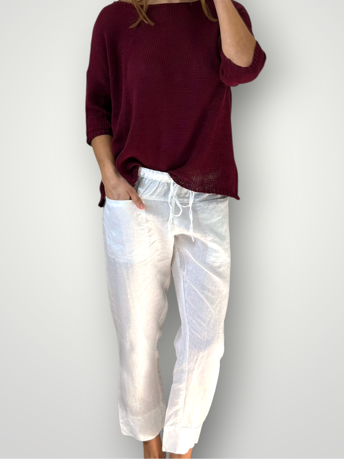 darcy pant - white linen Apparel