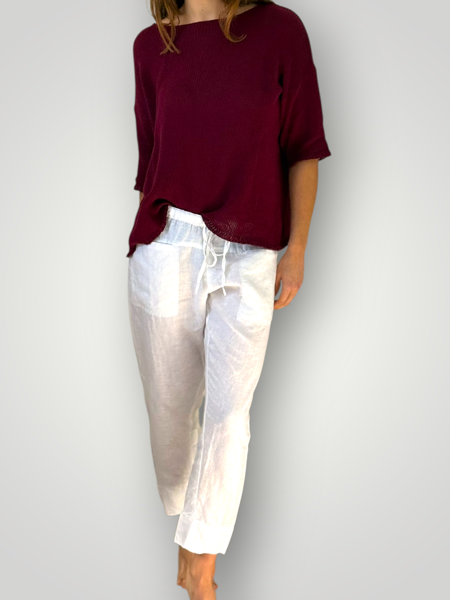 darcy pant - white linen Apparel