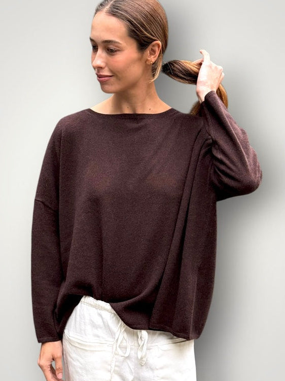 sophie cashmere knit-chocolate General