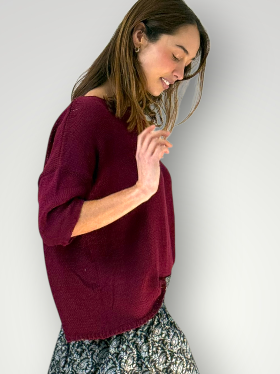 alex knit-merlot cotton Apparel