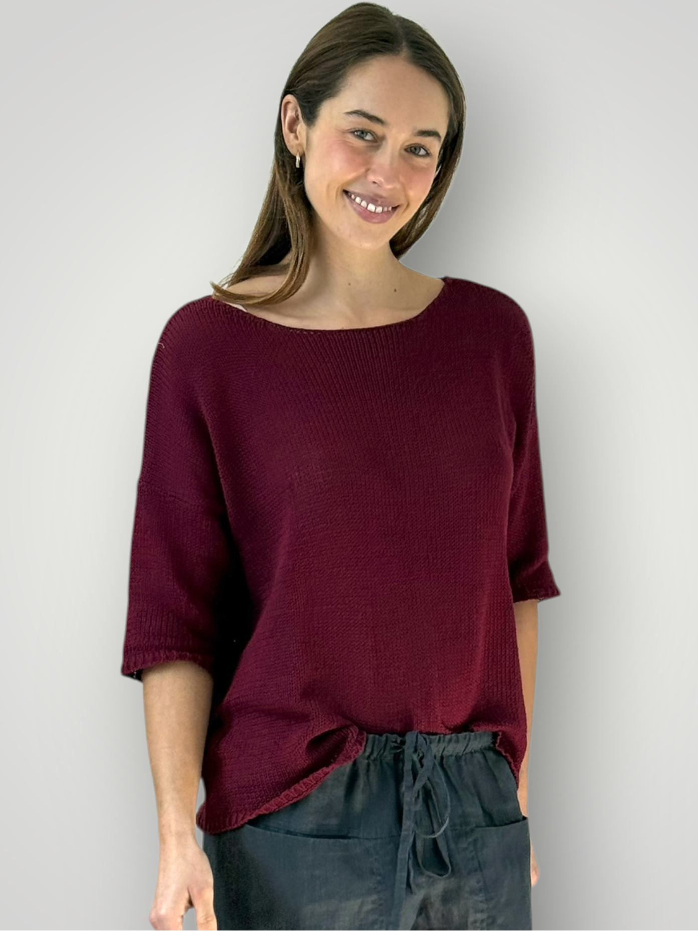 alex knit-merlot cotton Apparel