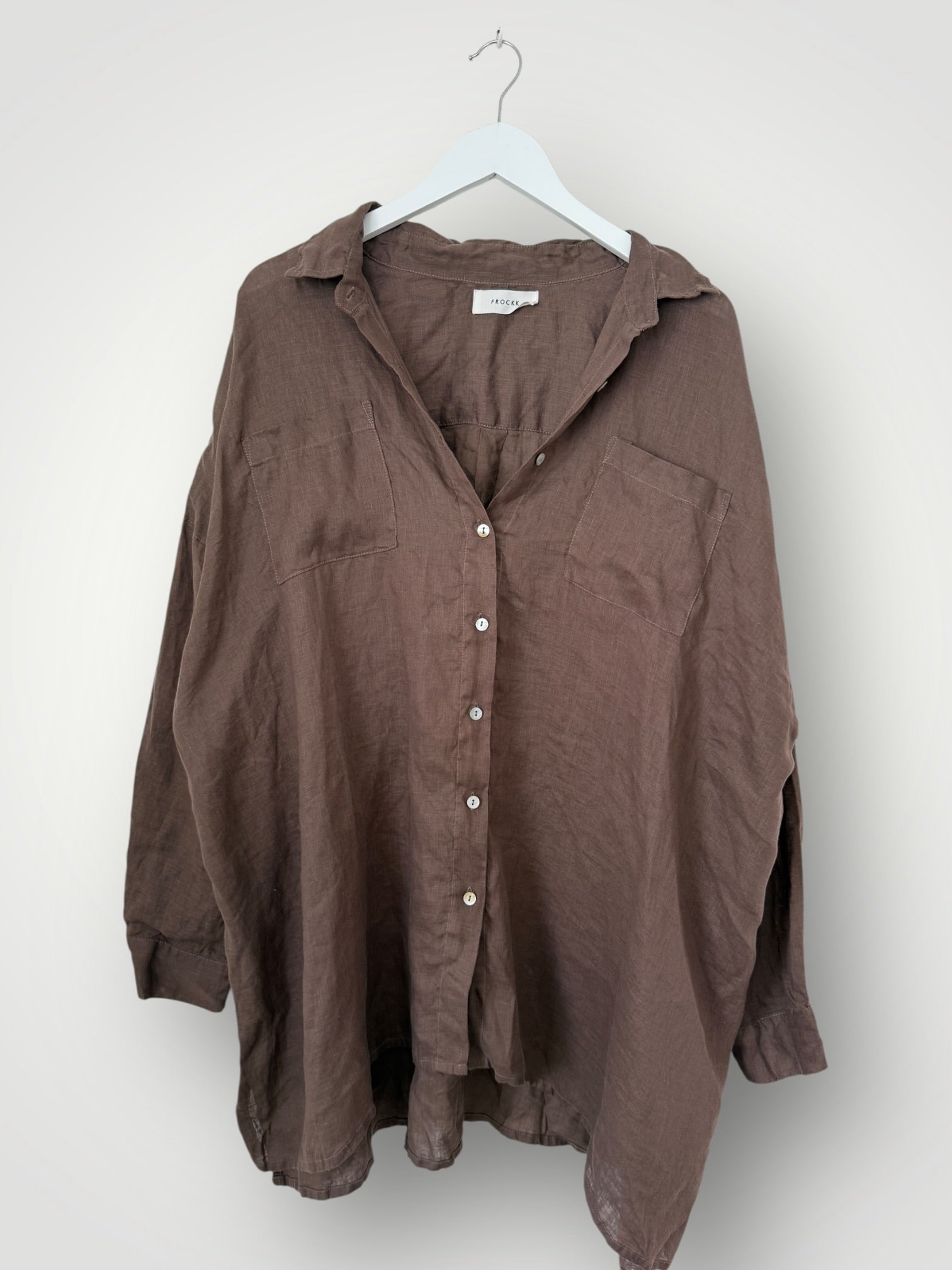 aiden boyfriend shirt -soil linen Apparel